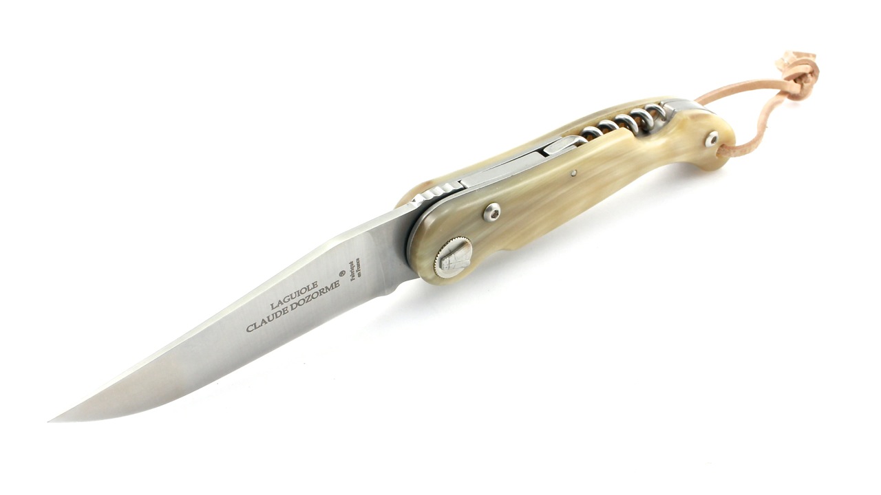 Dozorme-Baroudeur-Hornspitze-Kork-5 Claude DOZORME Laguiole BAROUDEUR horn tip with corkscrew