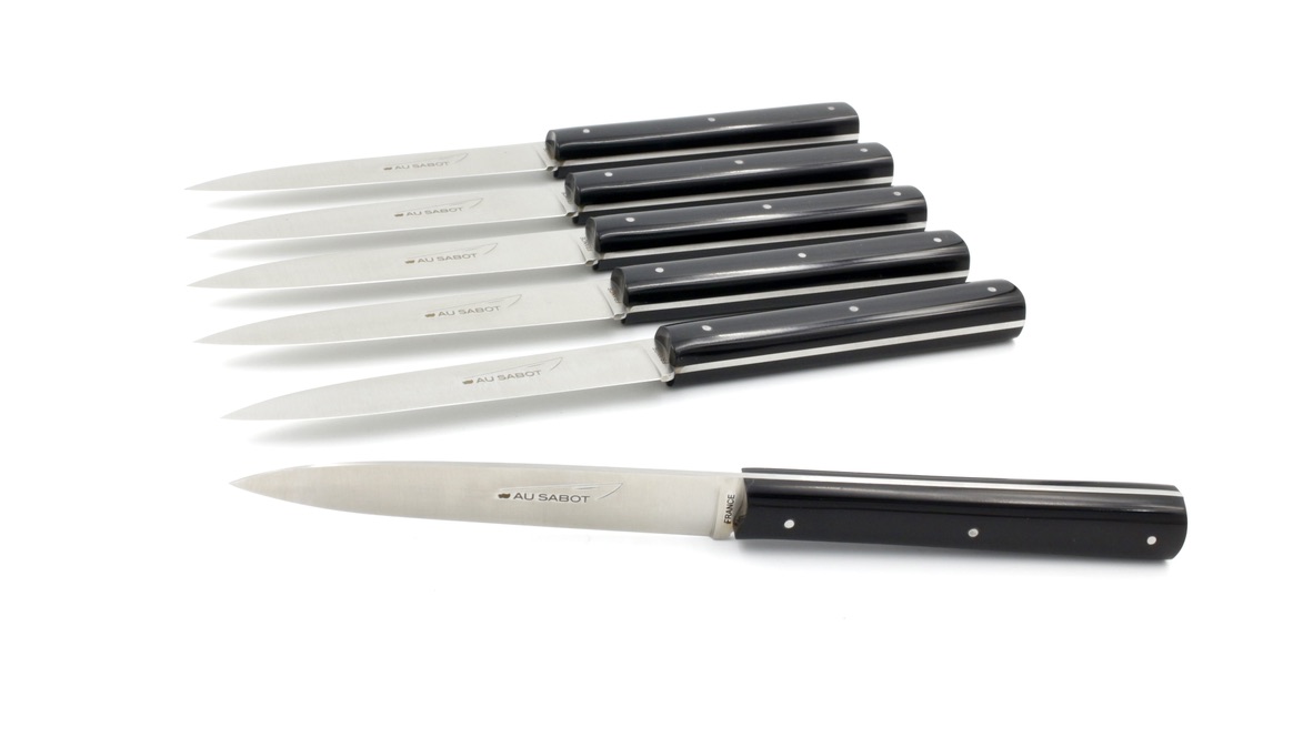 AU SABOT Richelieu Tafelmesser Set 6-teilig POM schwarz