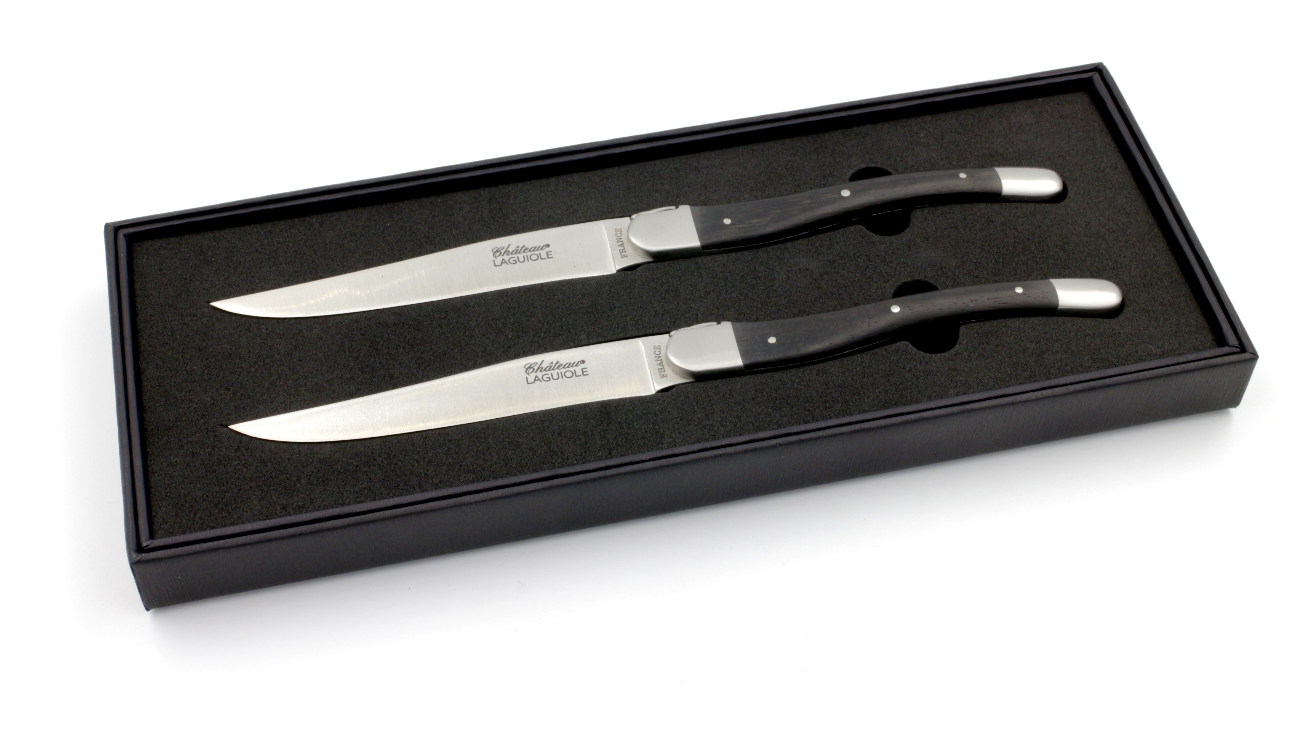 Château Laguiole Signature Steakknives ebony set of two