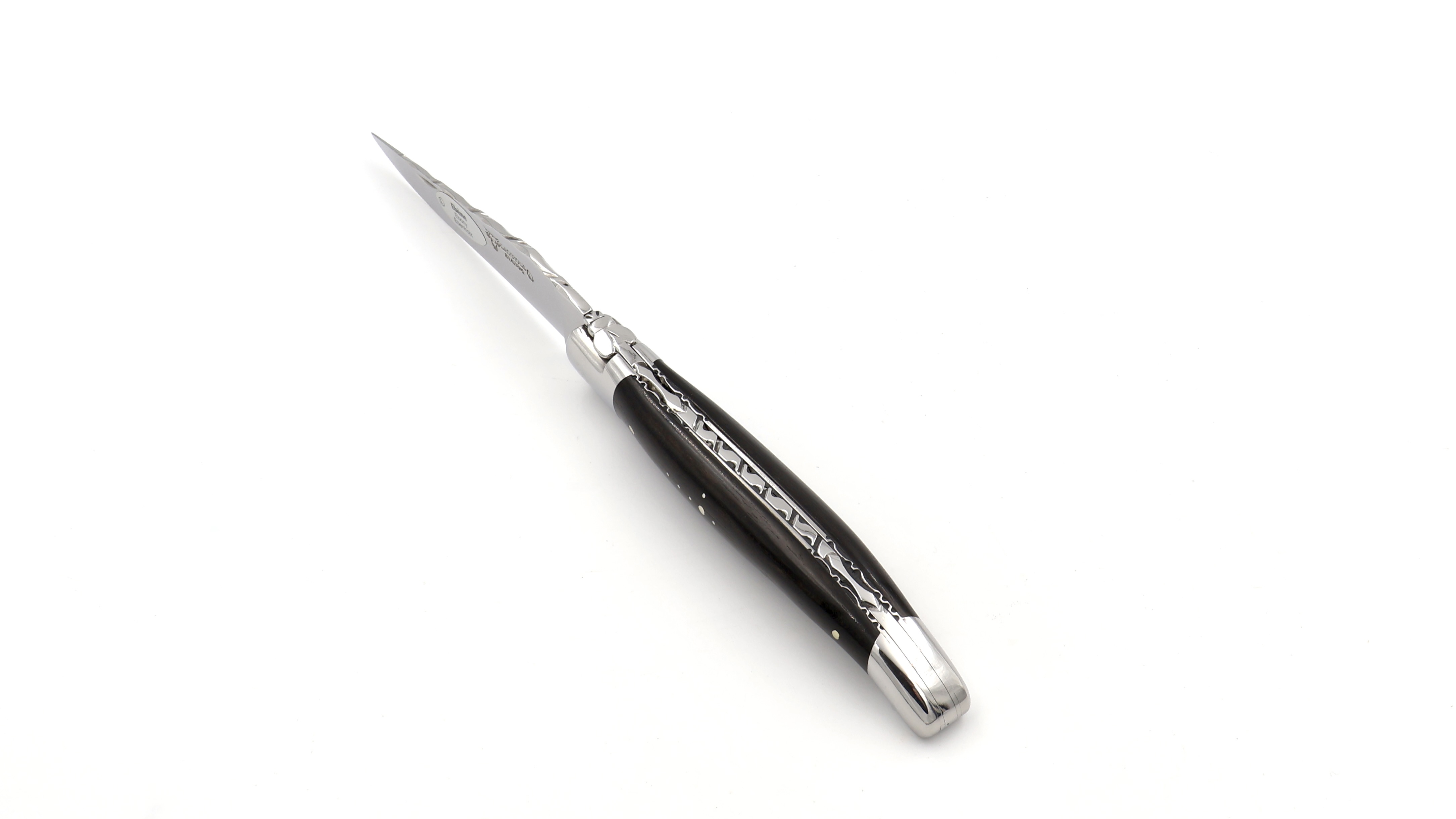 Laguiole en Aubrac komplett guillochiert Ebenholz 12 cm 