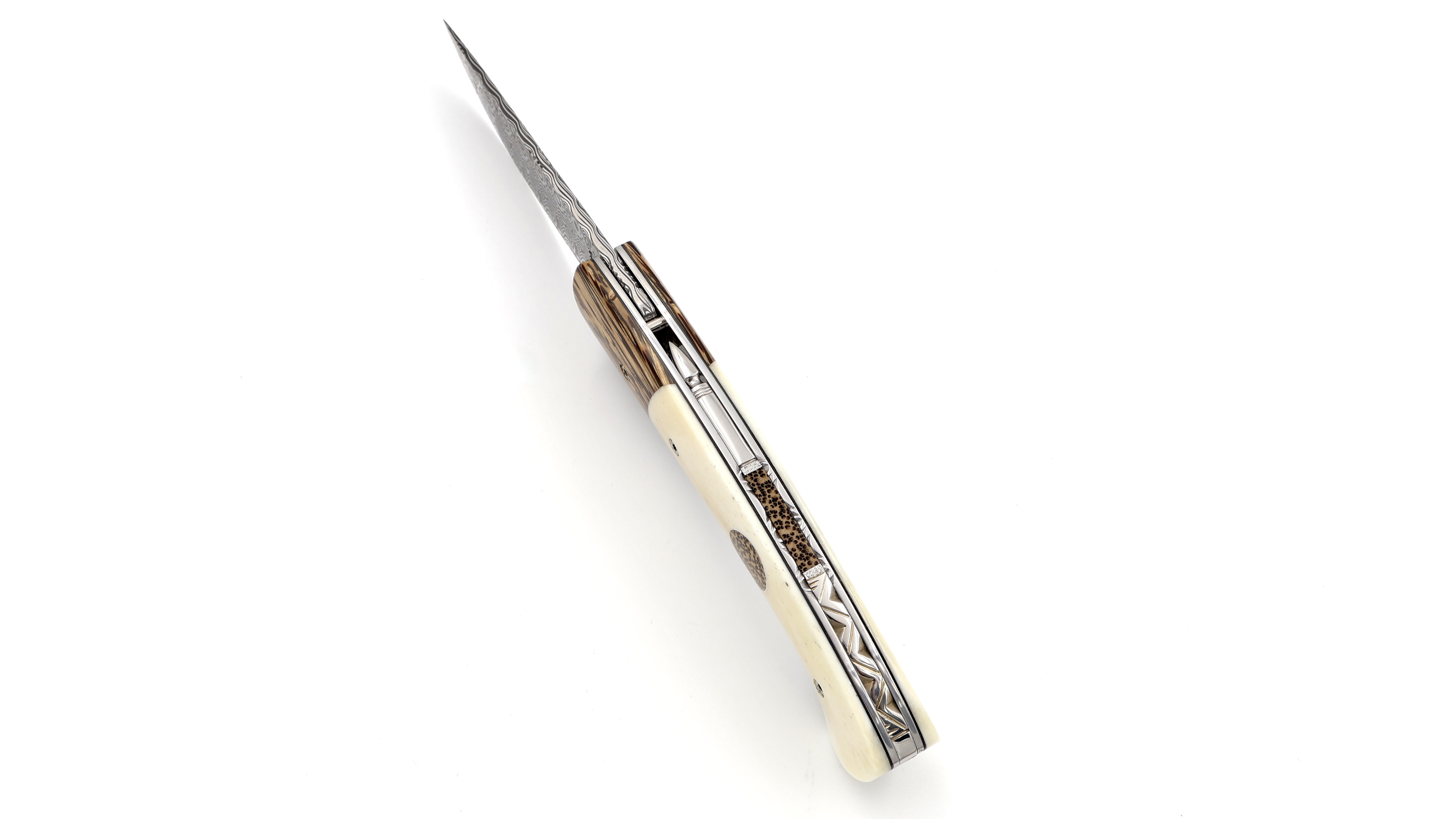 MANU LAPLACE 1515 ZULU palmwood and buffalo bone damascus MANU LAPLACE 1515 ZULU palmwood and buffalo bone damascus