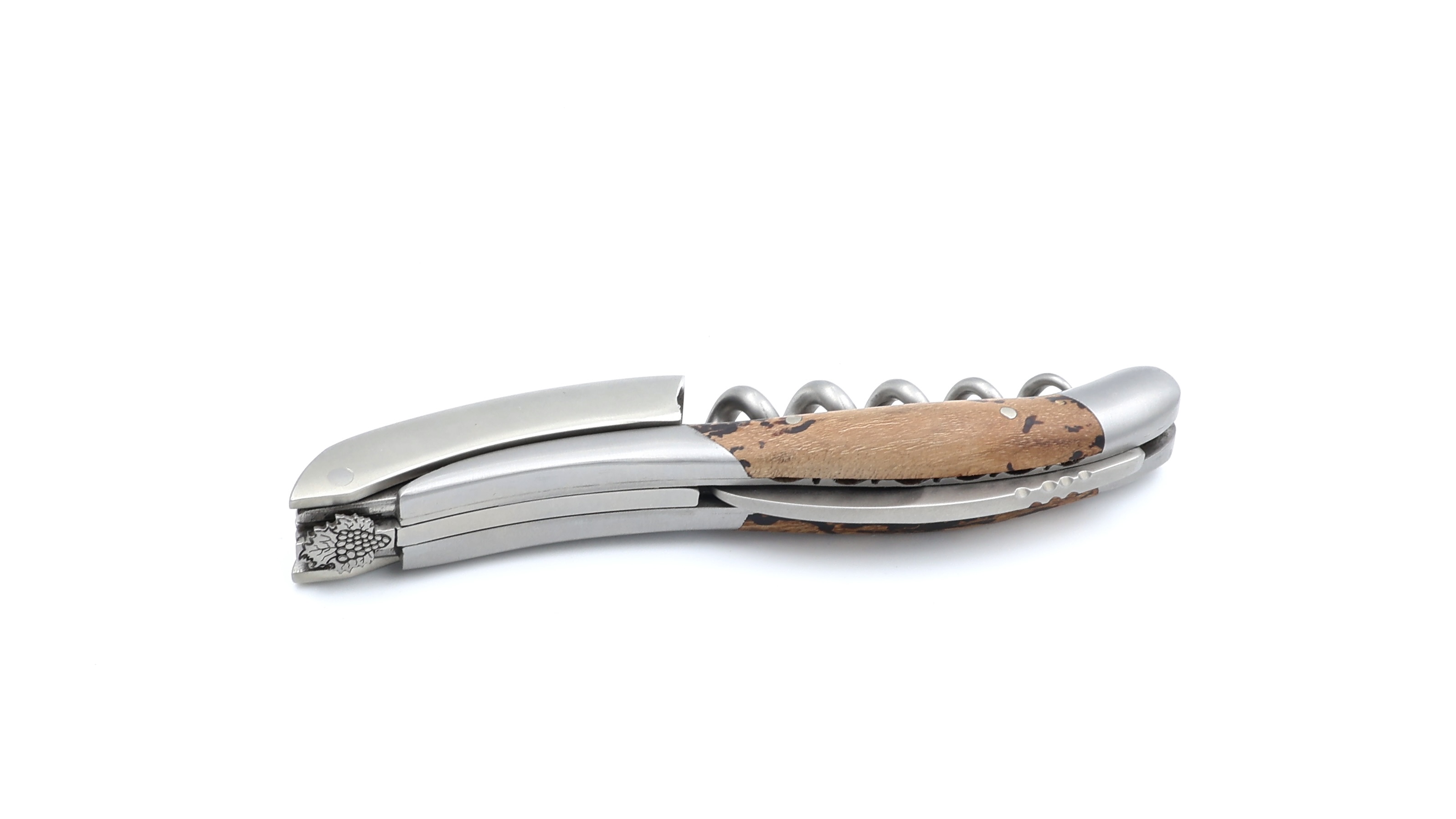 Laguiole en Aubrac Sommeliermesser guillochiert Weinstock "Biene" Weintraube