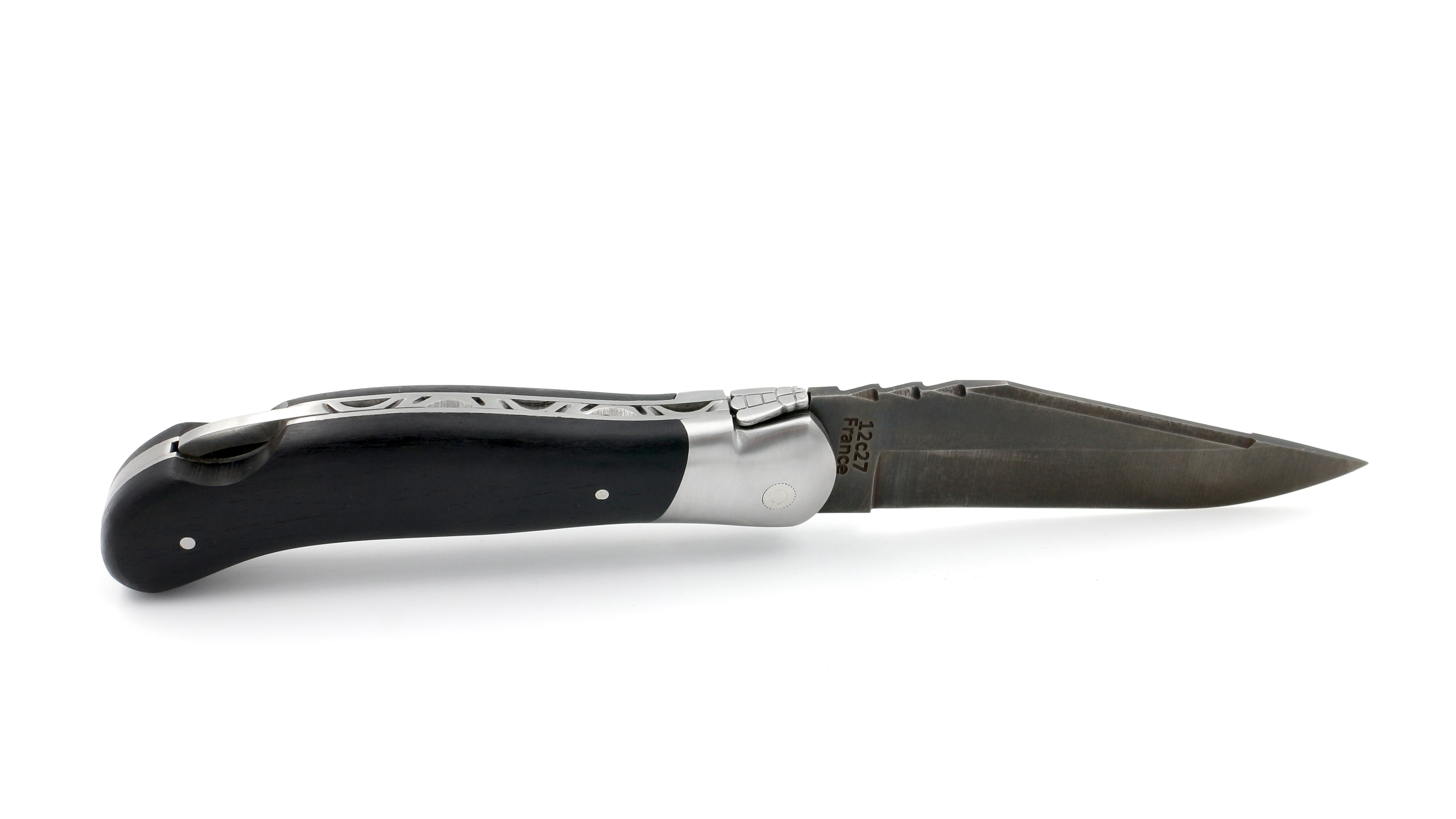 ARBALETE G. David  Laguiole hunting knife NATURE antique ebony mat