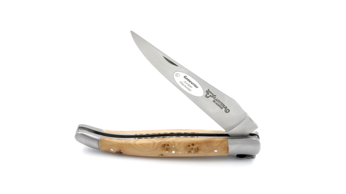 Laguiole en Aubrac guillochierte Platine Wacholder 12 cm (1)