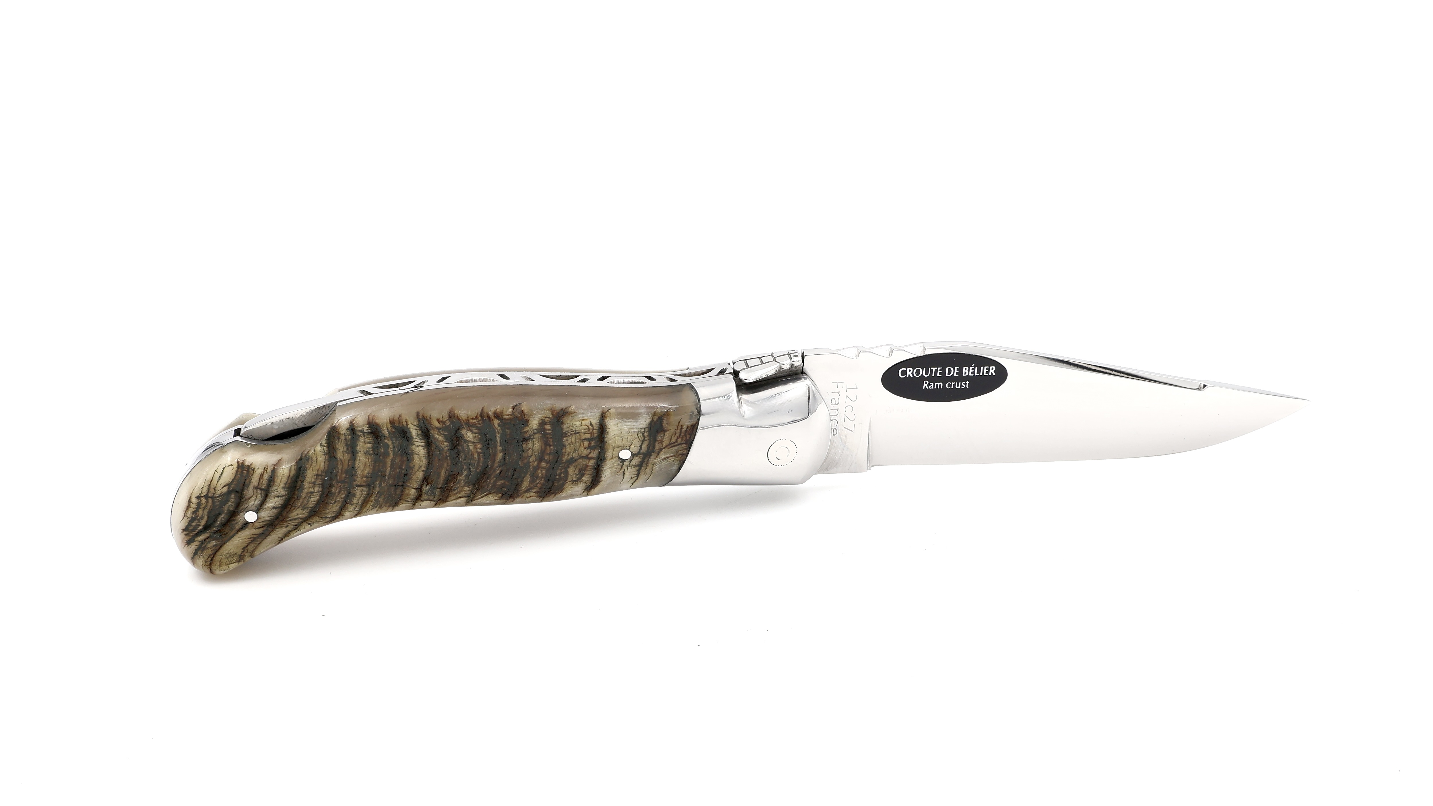 ARBALETE G. David  Laguiole Jagdmesser NATURE Widderhorn poliert 12 cm