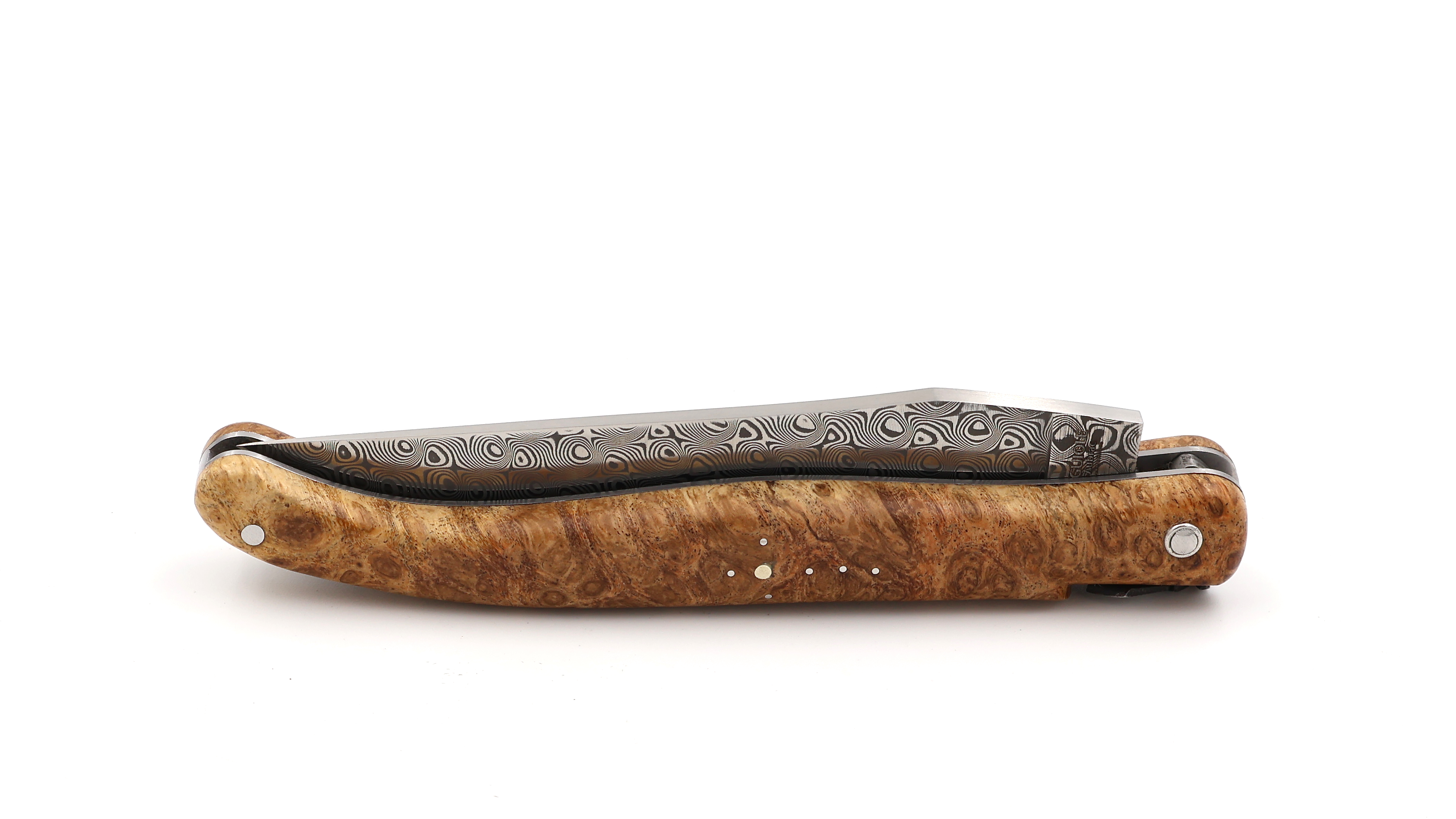 Meisterstück Laguiole en Aubrac DSC® Rosendamast Gold-Amboina Wurzelholz 12 cm