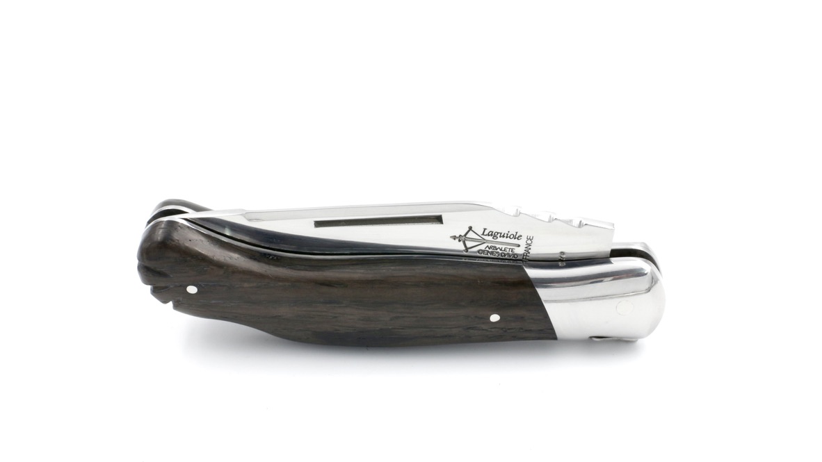 ARBALETE G. David Laguiole hunting knife CELTIC bog oak shiny