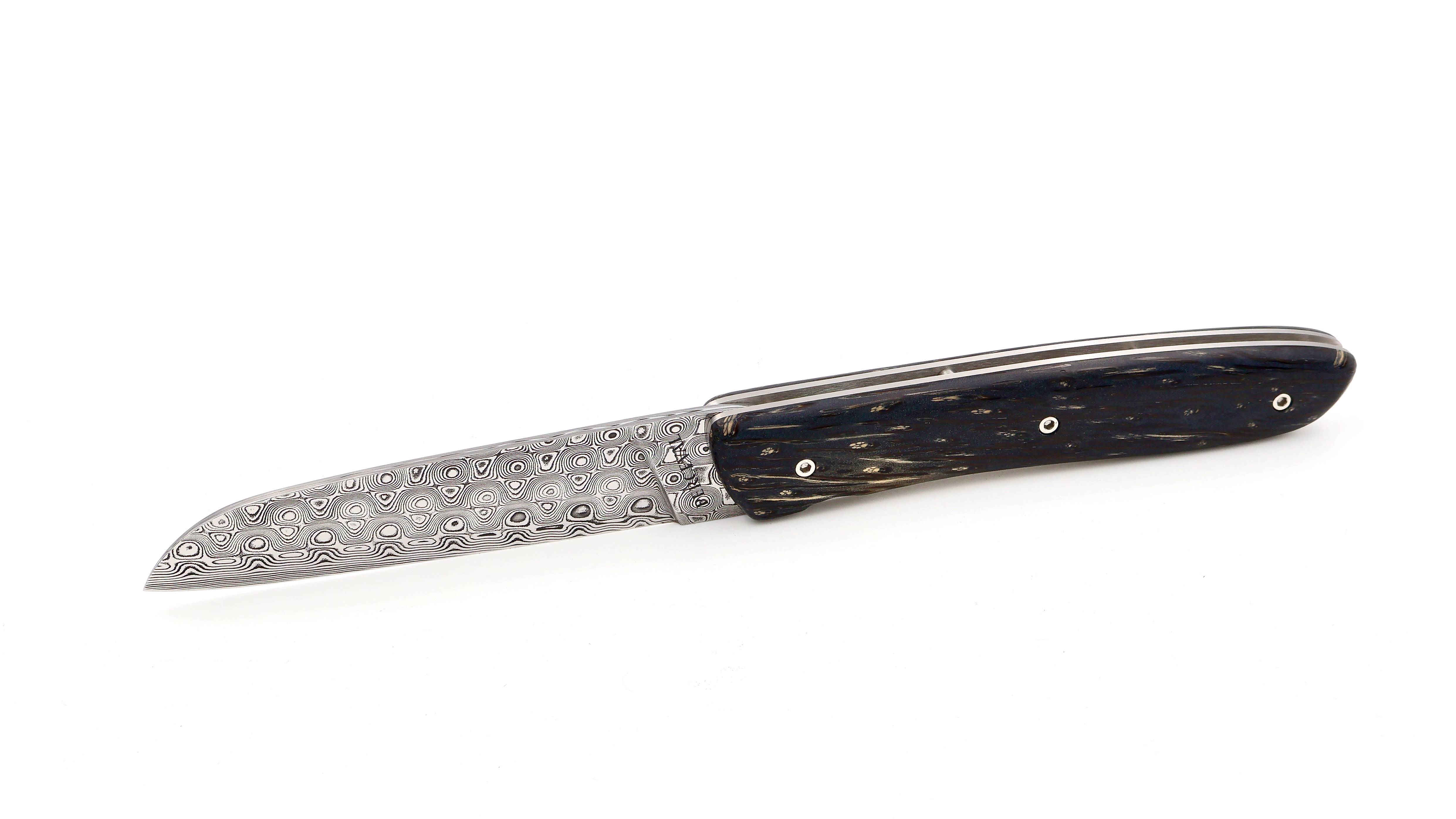 PERCEVAL L08 Damast schwarzes Palmholz  **Sondermodell** 