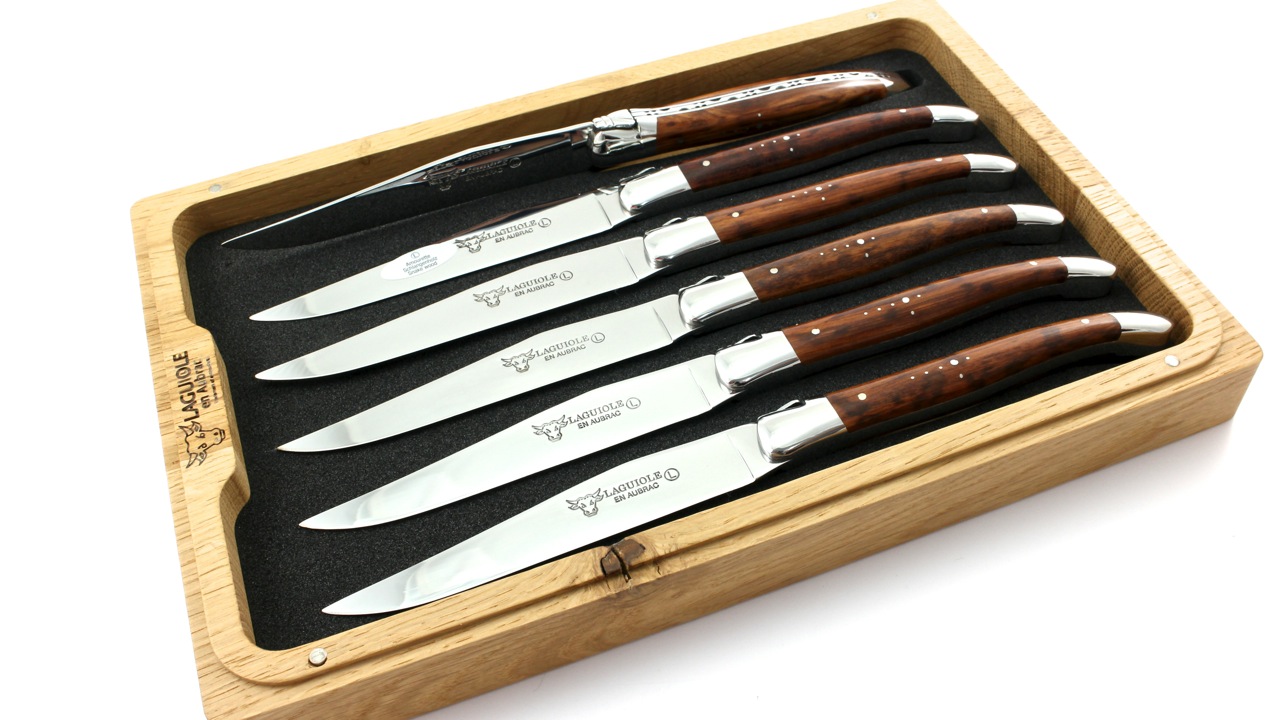 Laguiole en Aubrac Amourette Laguiole Steakmesser Set 6-tlg.