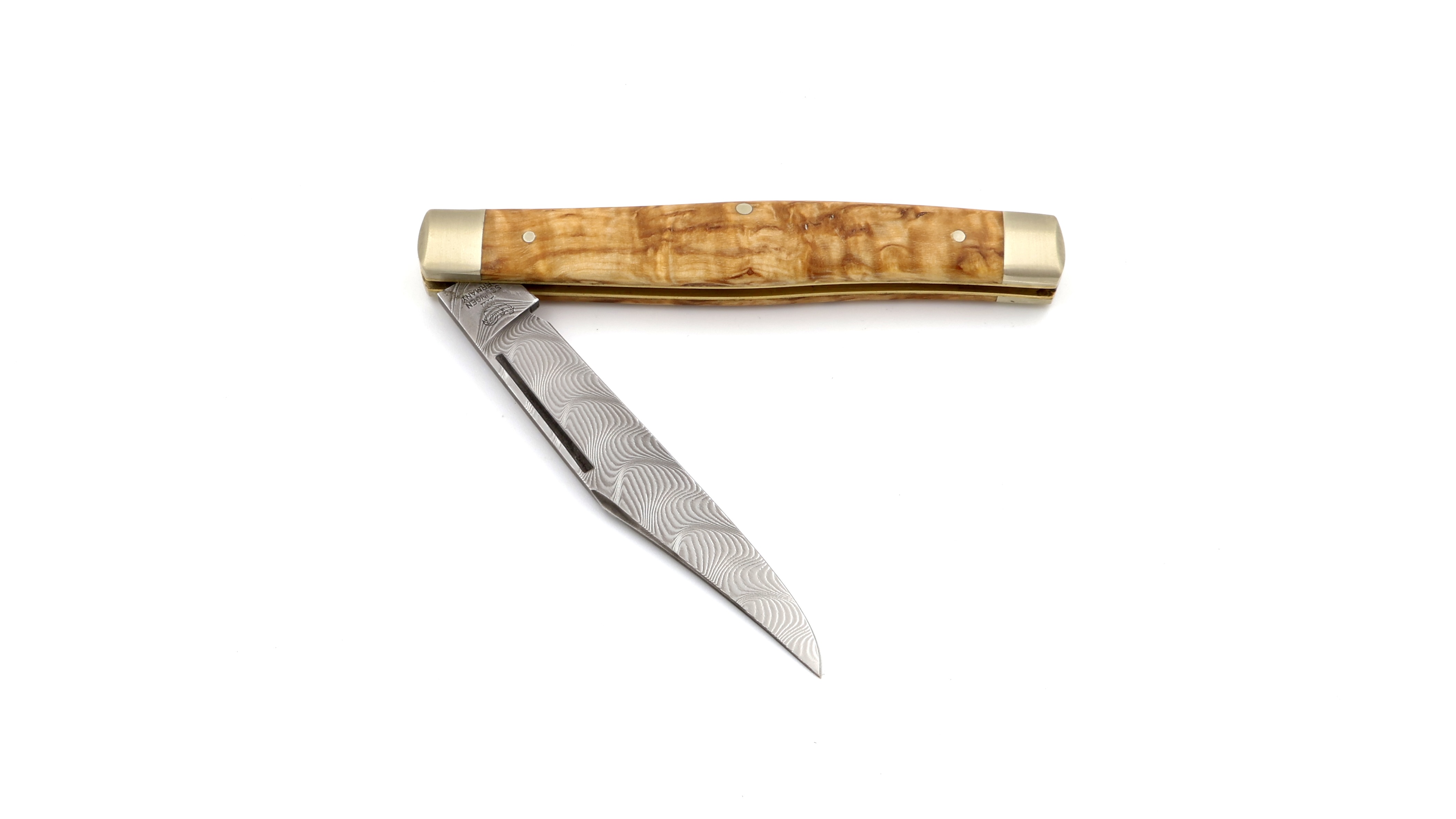 Robert Klaas Stockman Messer Maserbirke Fischgrät Damast DSC®
