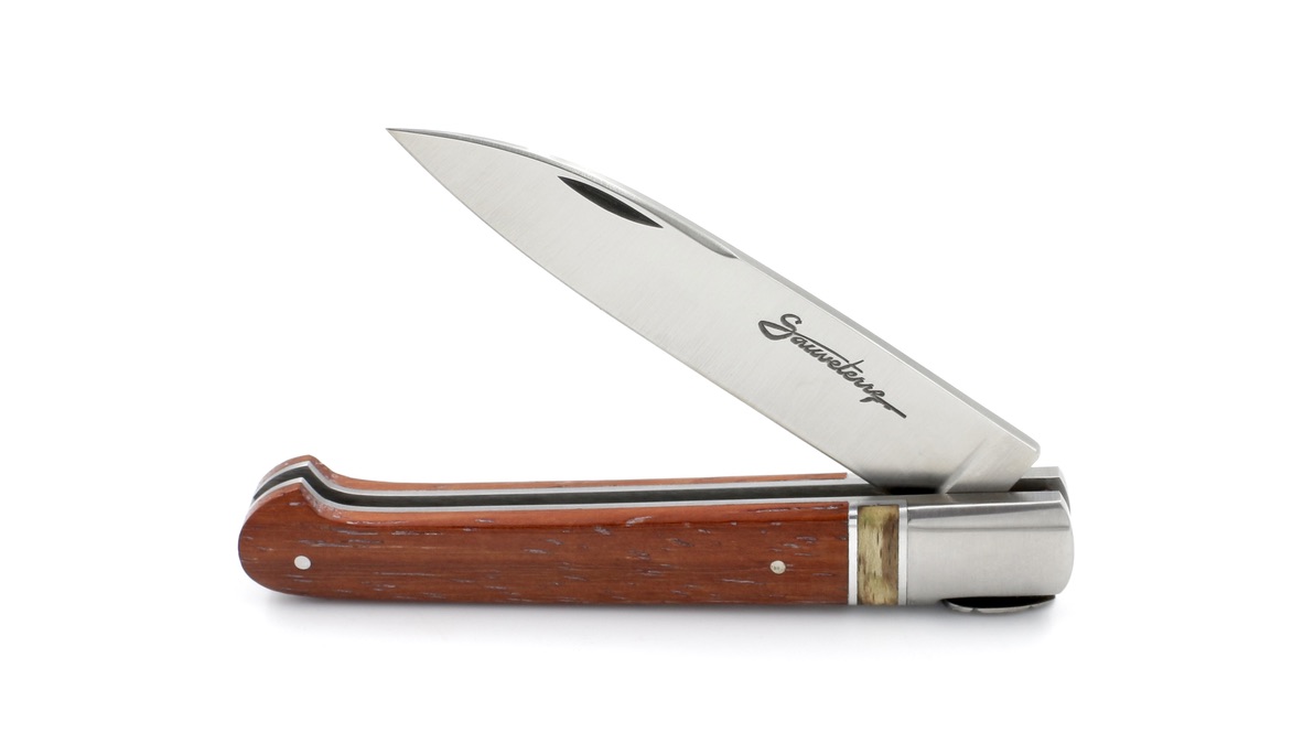 Sauveterre knife Padouk inlay Aubrac wood