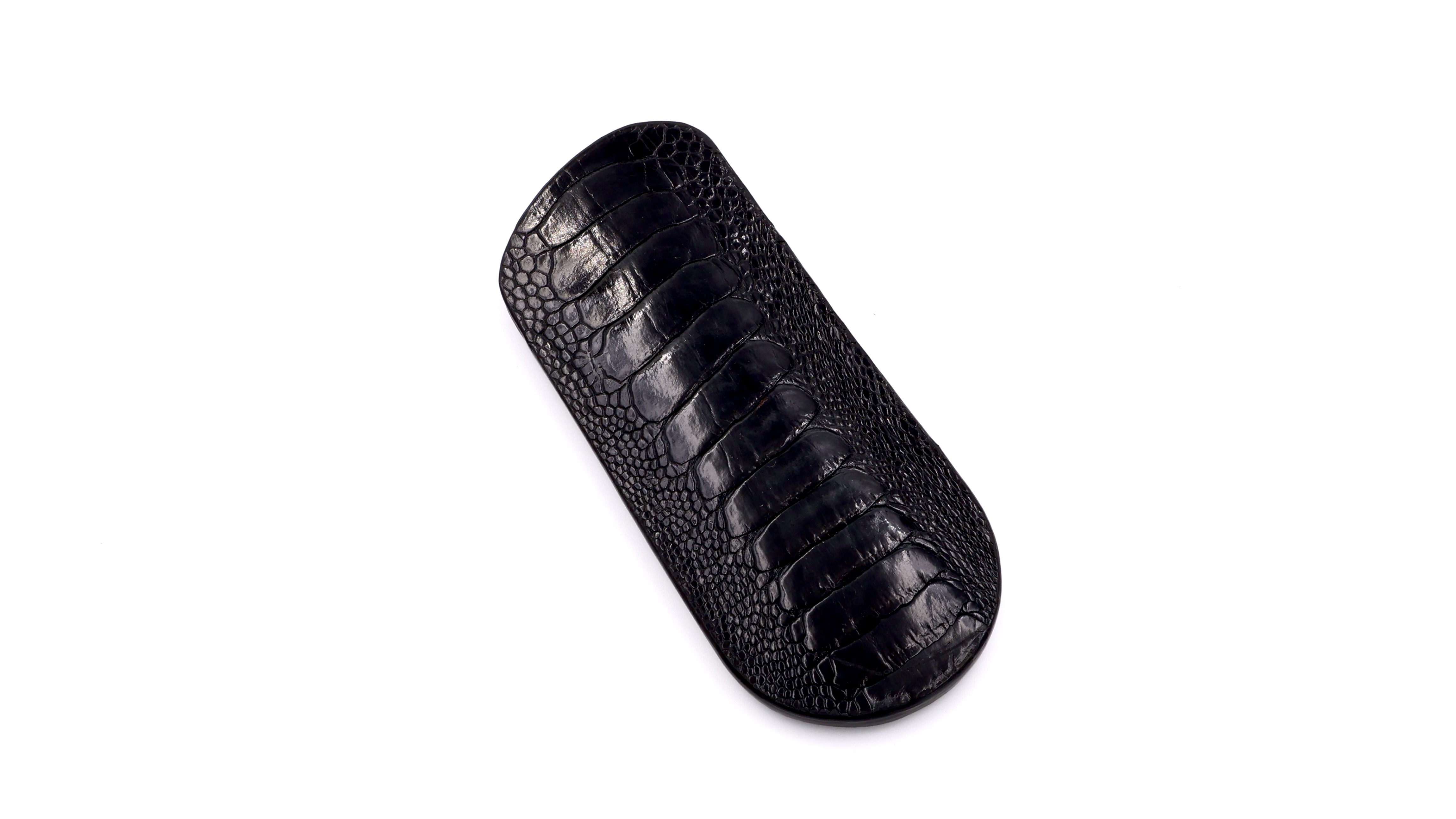 Atelier N°7 ostrichleg leather black 14 cm