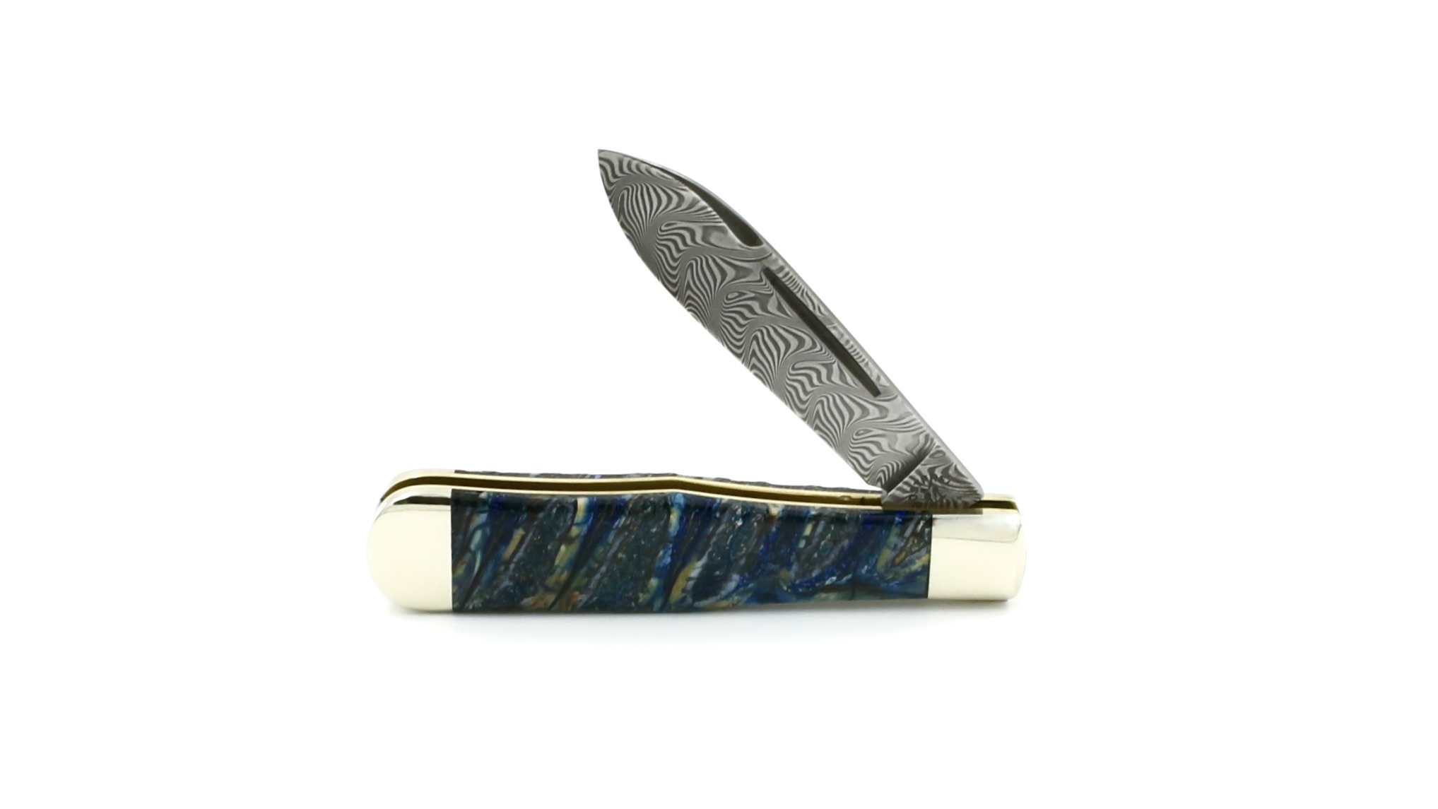 Robert Klaas Flaschen-Erl mammoth tusk stanless damascusblade