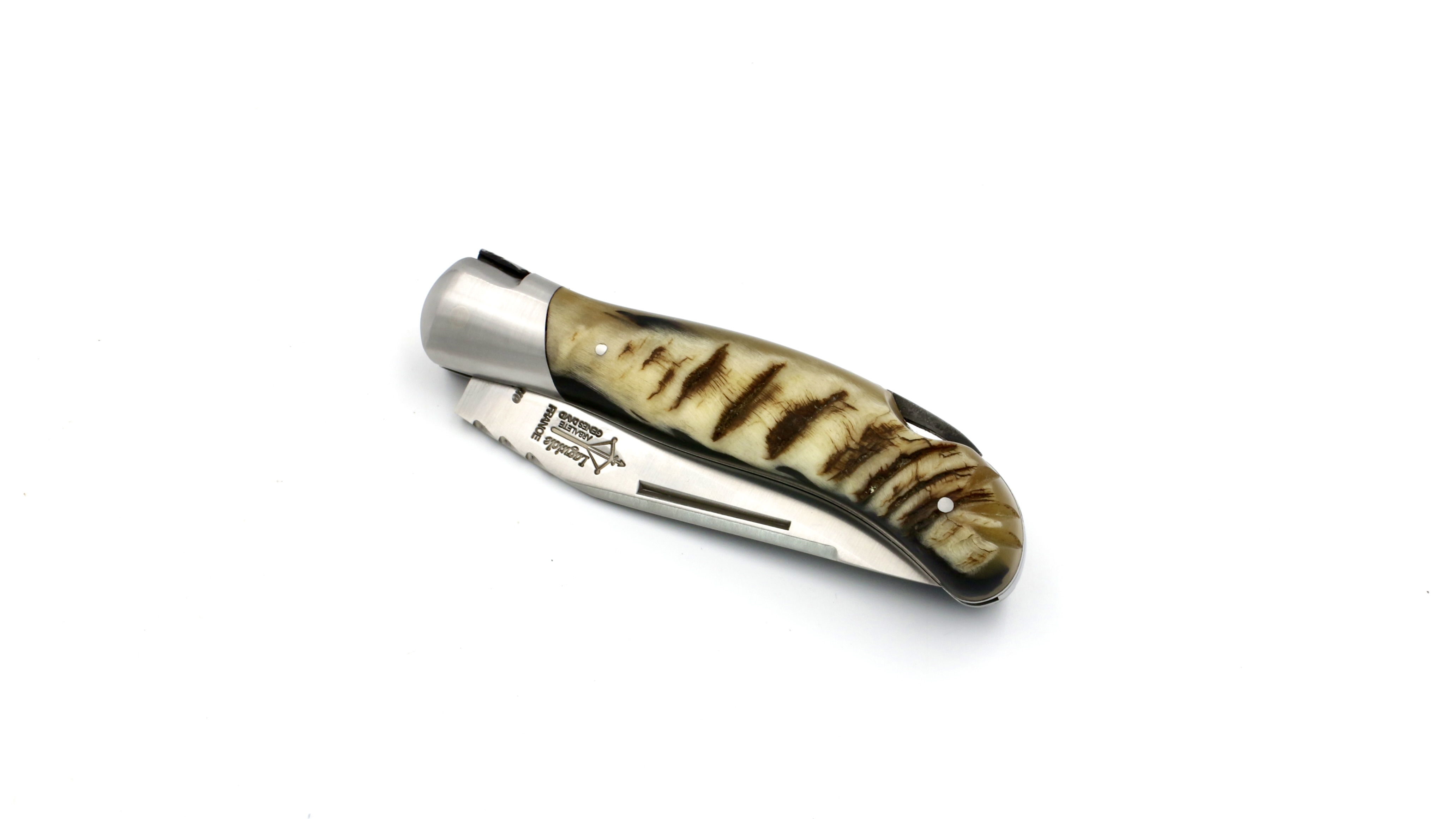 ARBALETE G. David  Laguiole hunting knife CELTIC ramhorn mat