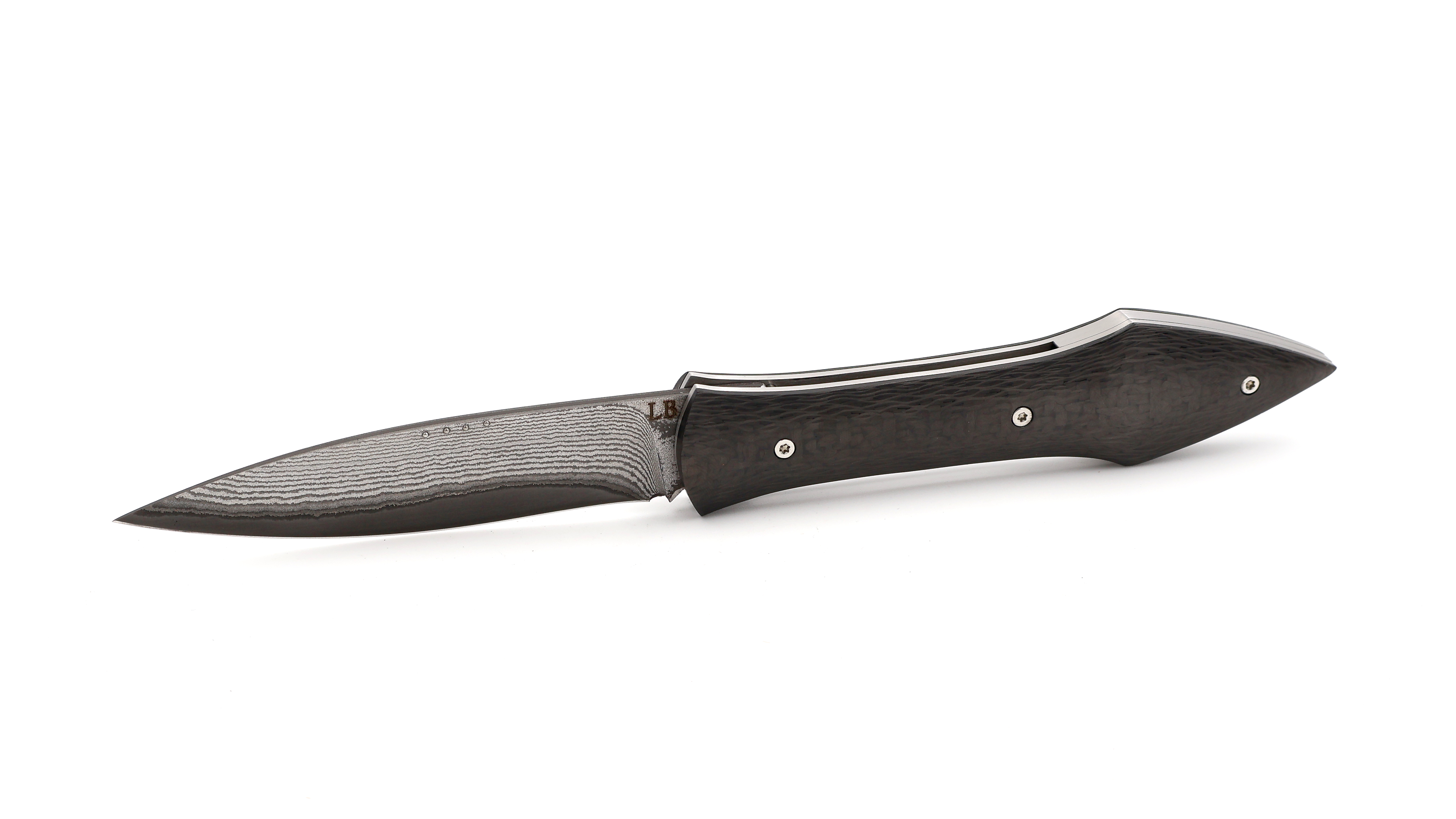 Laraud Blades L’Oegopsyde Carbon suminagashi VG10 damascus