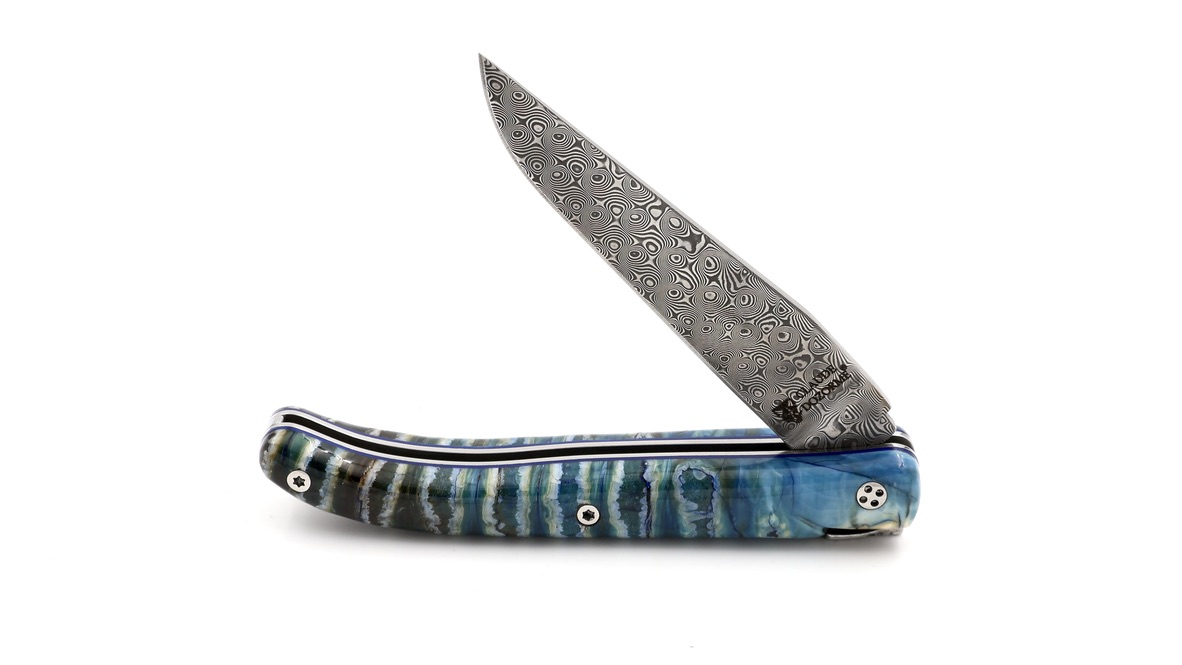 Claude DOZORME Laguiole LUX mammoth molar 12 cm DSC® damascus