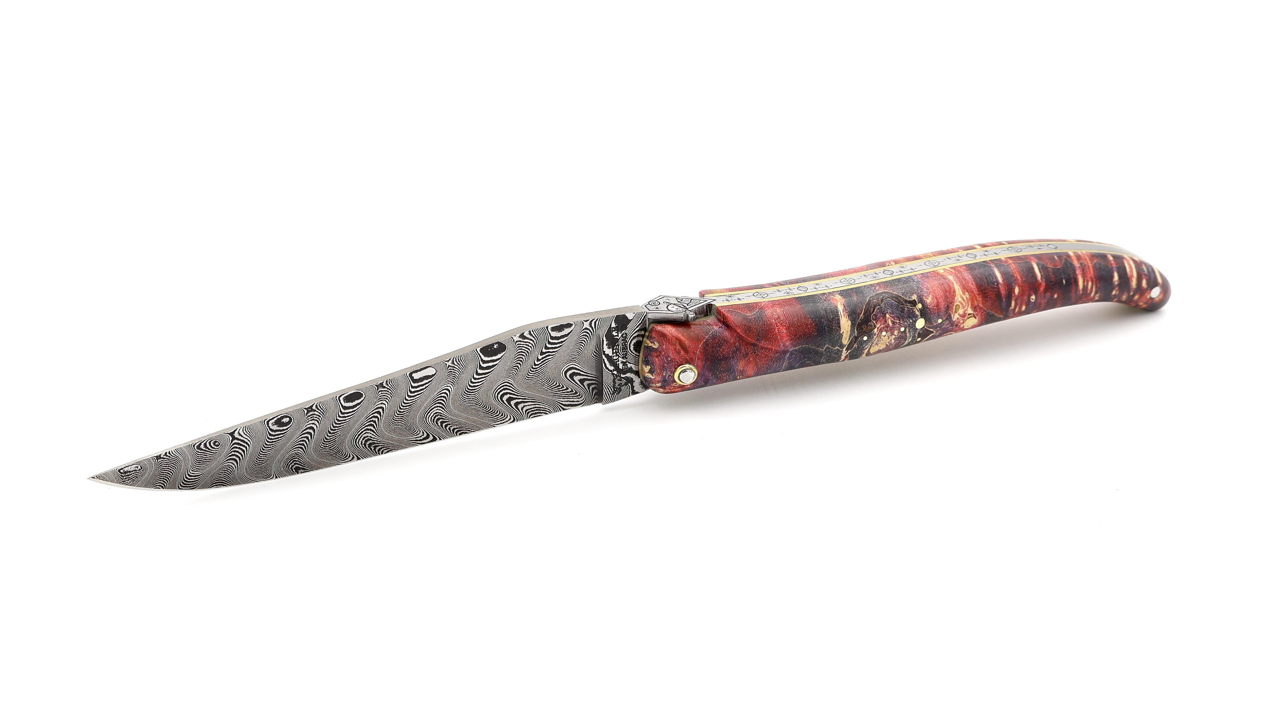 Laguiole en Aubrac Biene WELTRAUM DSC® Carbondamast Holunder Wurzelholz 12 cm