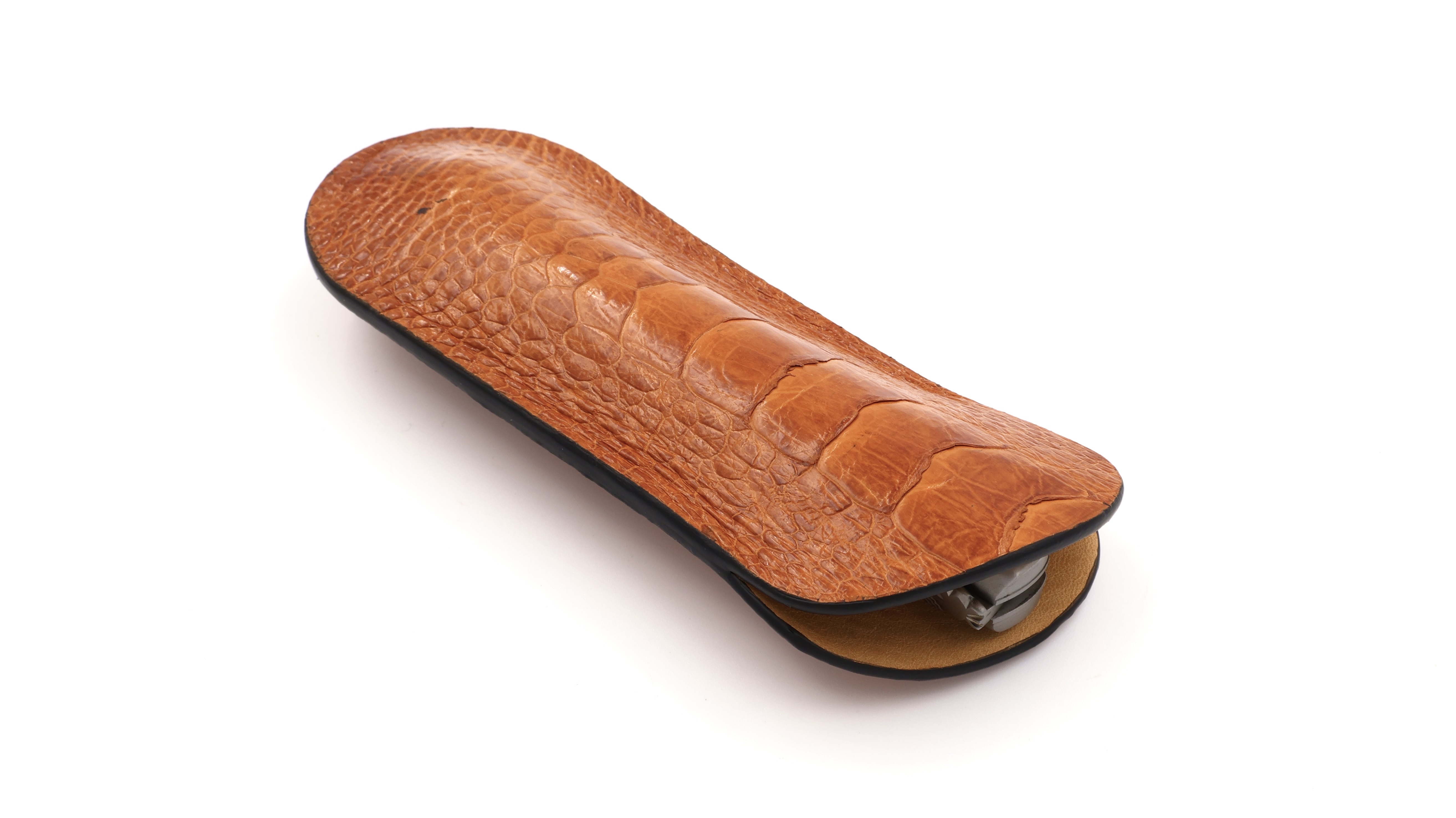 Atelier N°7 ostrichleg leather cognac 14 cm