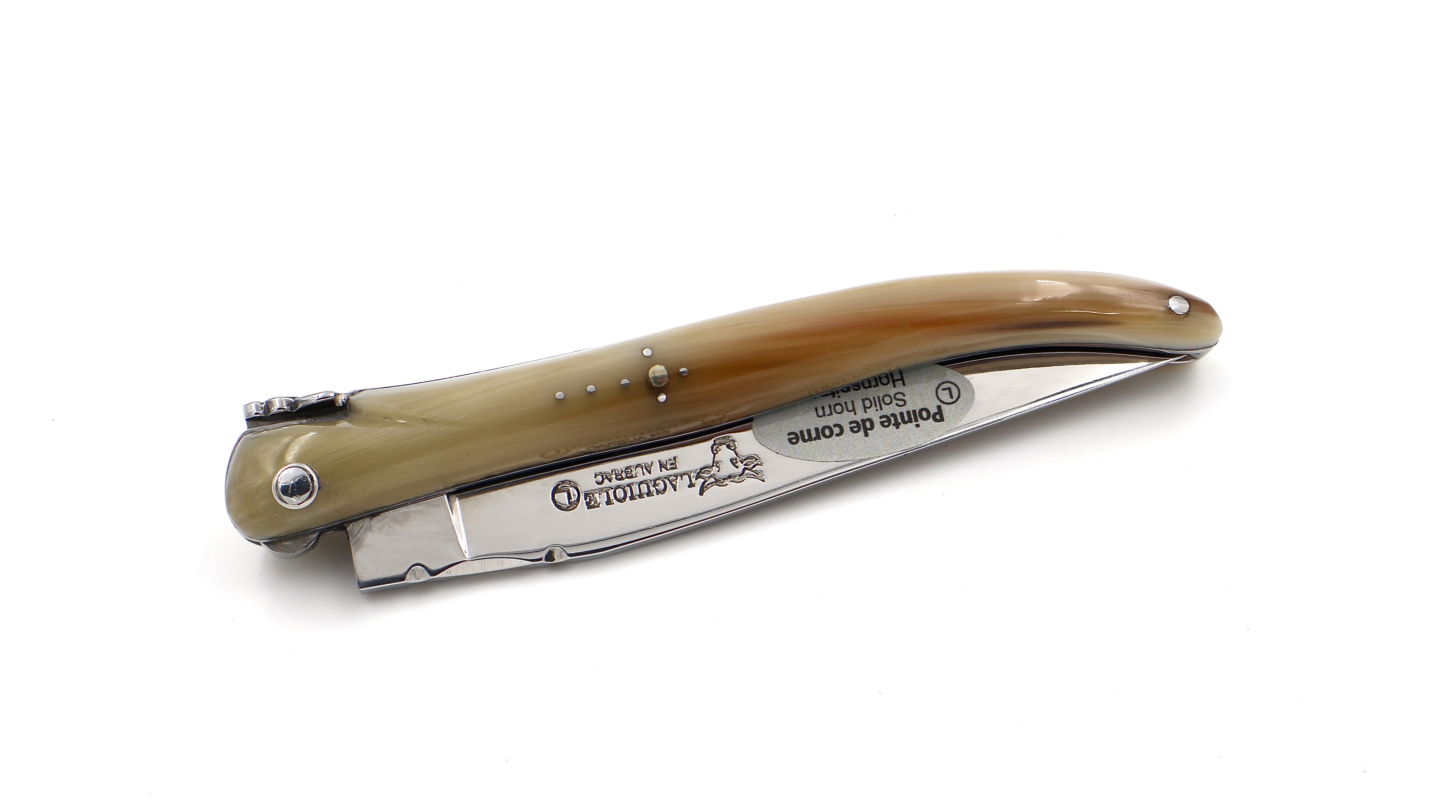 Laguiole en Aubrac horn tip full handle 10 cm