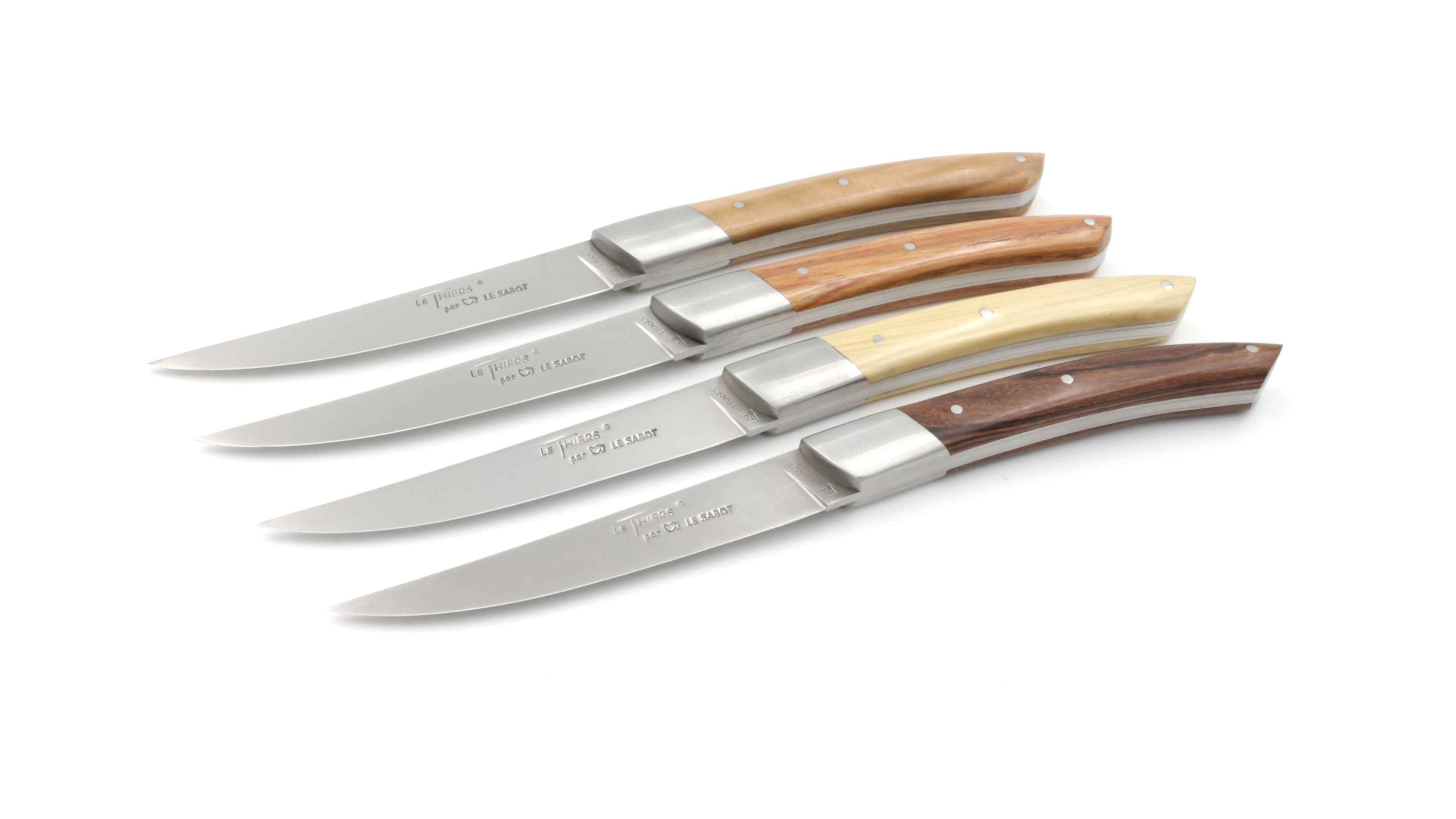 23F0D4C5-8FCE-4E0B-BE5B-AFE3BF20A218_1_201_aBPigrrEf1nV0t AU SABOT Le Thiers Steakmesser gemischte Hölzer Set 4-teilig