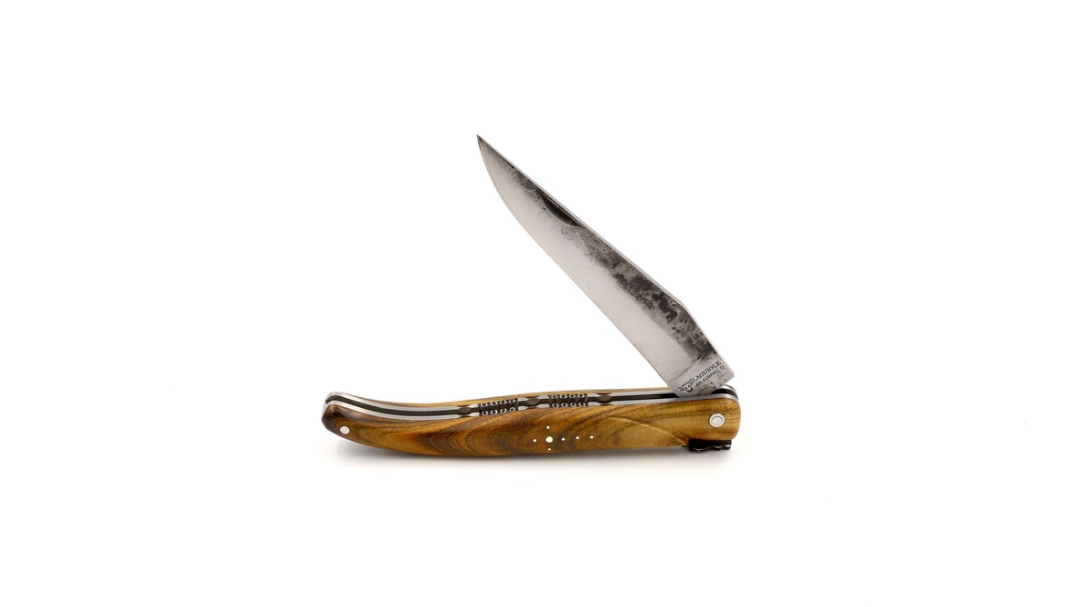 Laguiole en Aubrac Brut de Forge Pistazie massiv Doppelplatine 12 cm