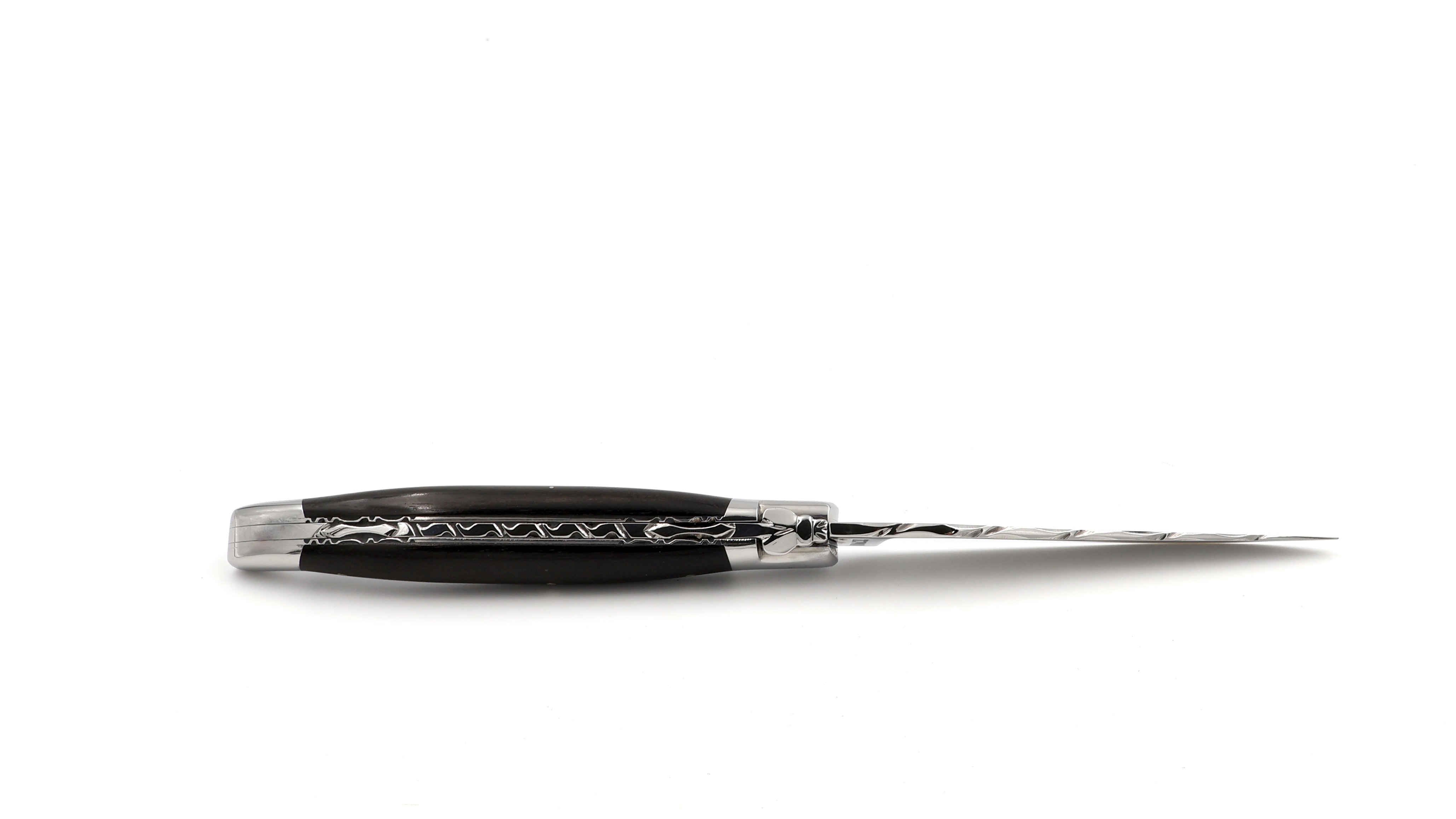 Laguiole en Aubrac komplett guillochiert Ebenholz 12 cm 
