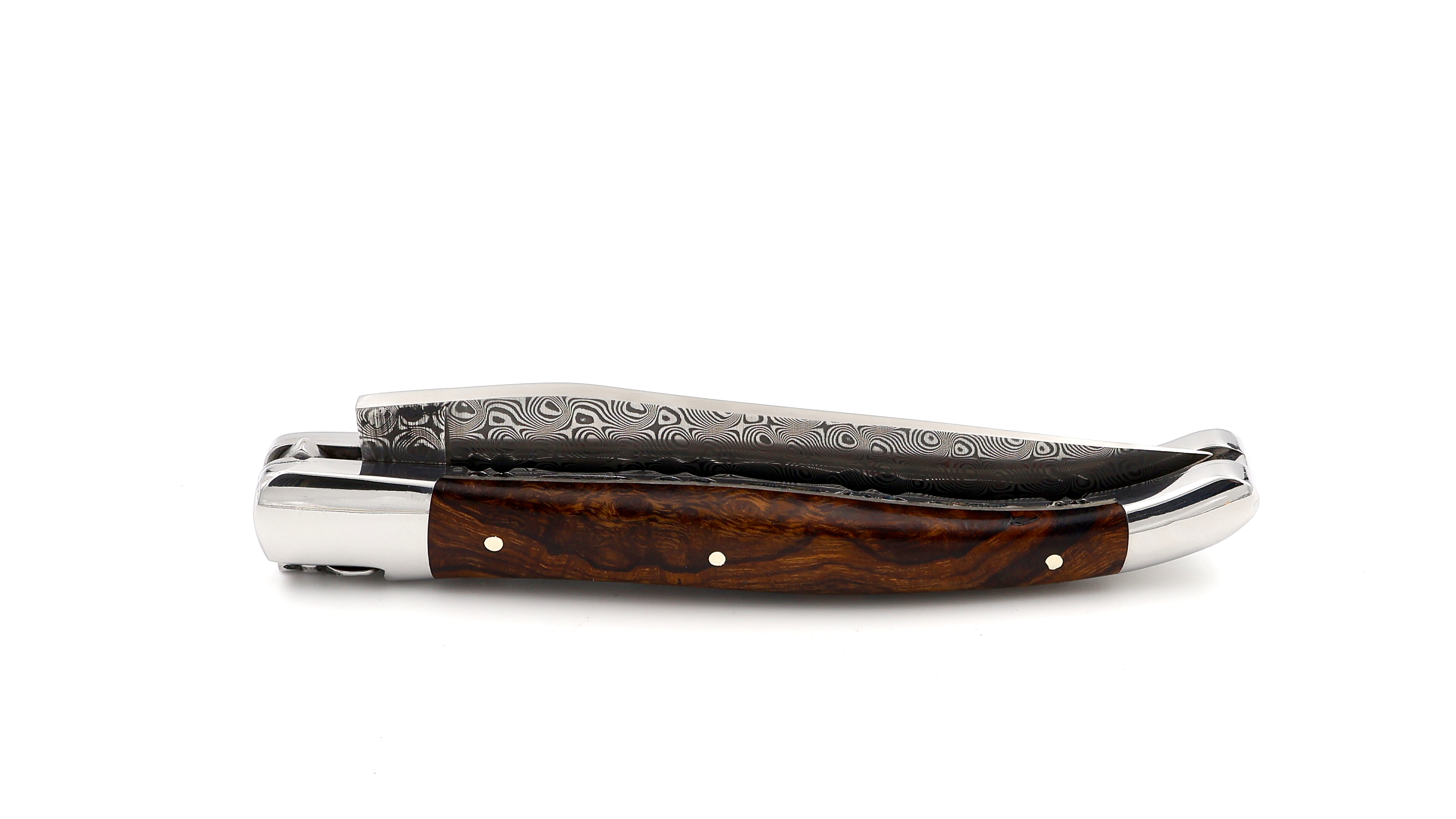 Laguiole en Aubrac DSC® damascus doubleplate knife Ironwood shiny 12 cm
