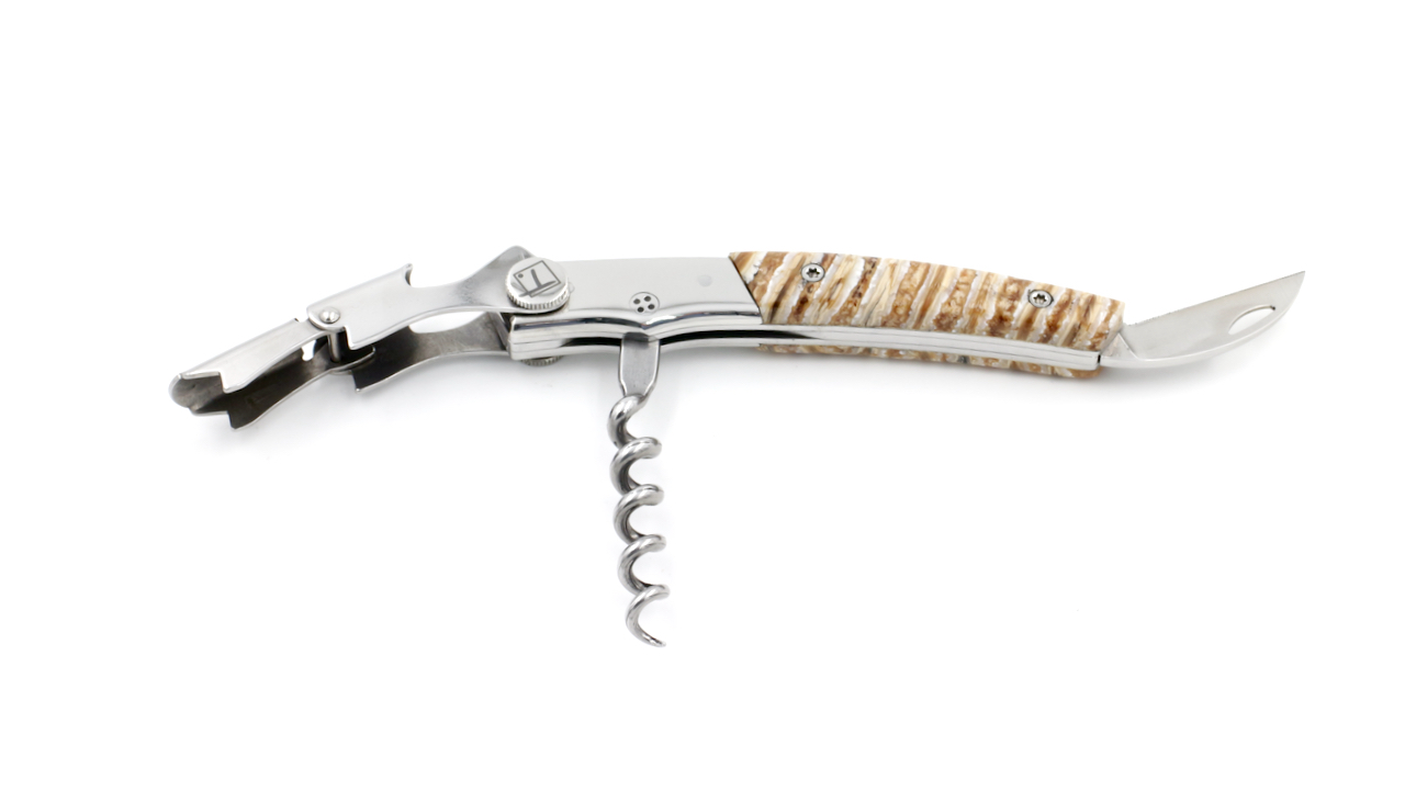 Claude DOZORME Thiers Sommeliermesser LUX Mammutbackenzahn beige