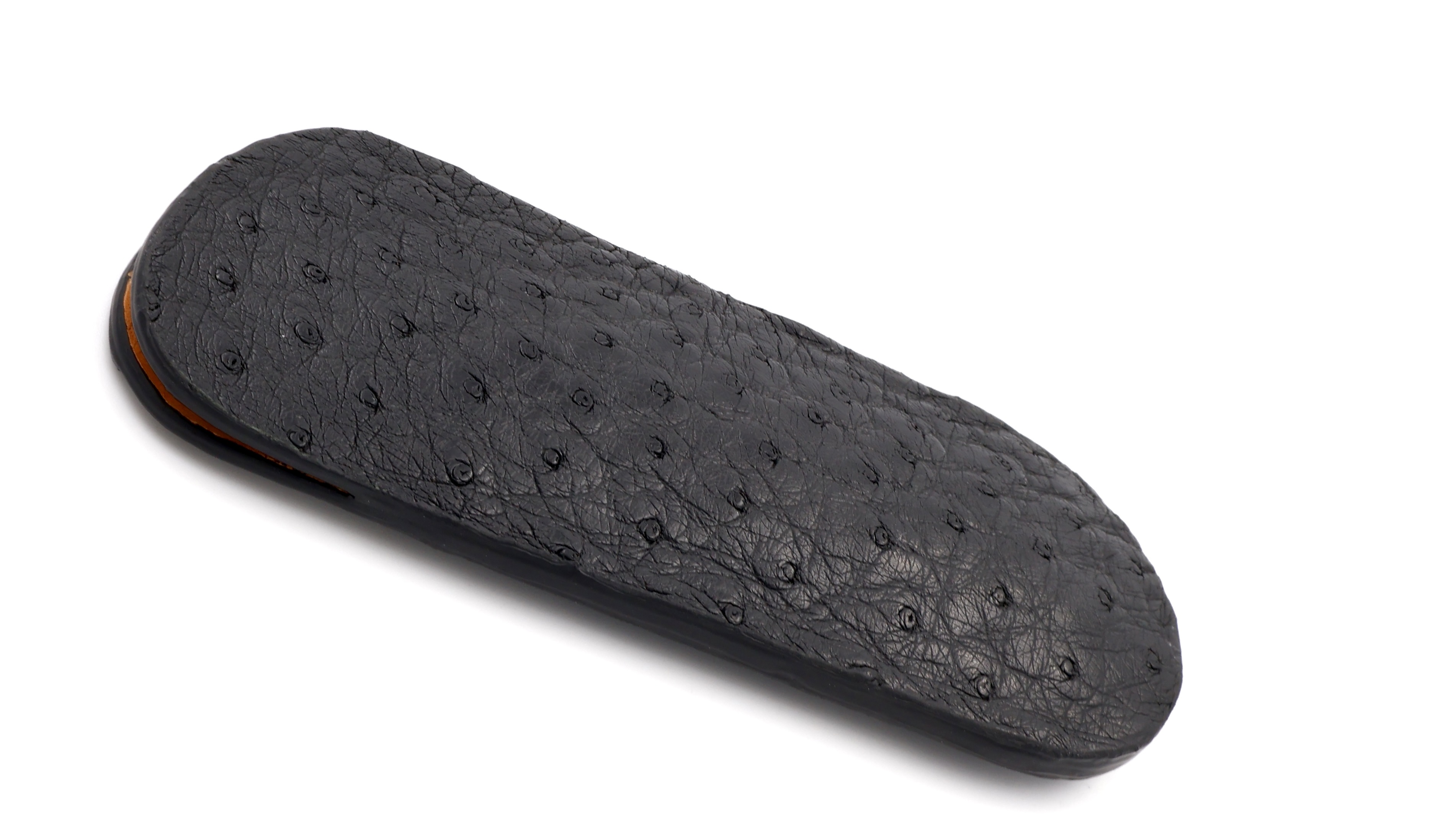 Atelier N°7 ostrich leather black 14 cm