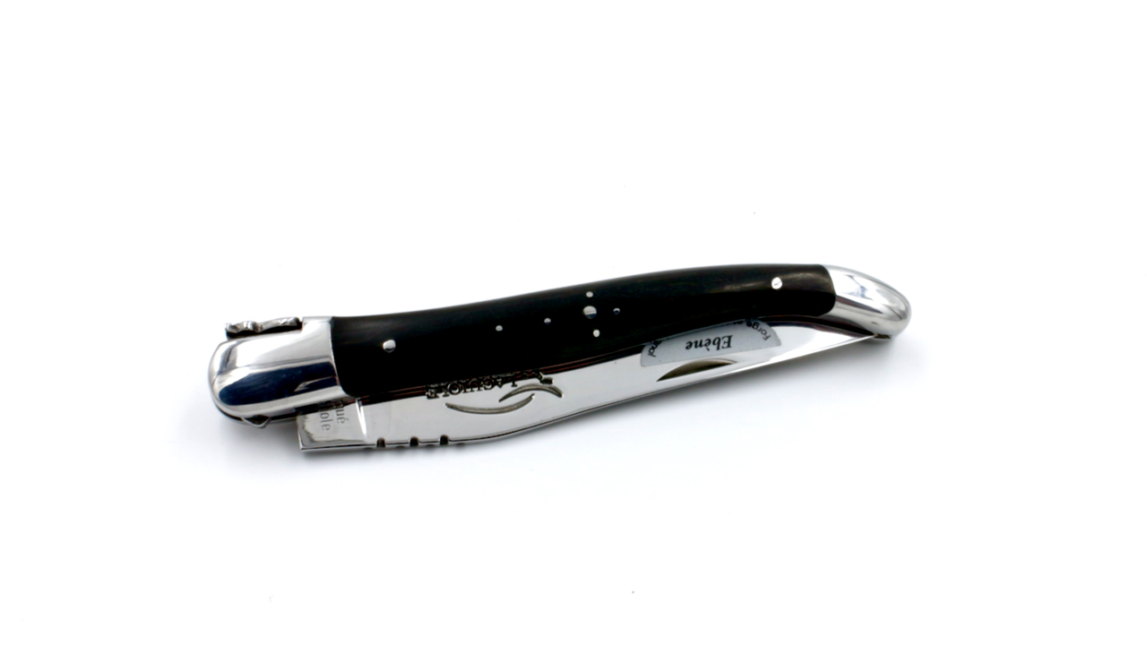 Honoré Durand Laguiole Knife Prestige ebony shiny 12 cm