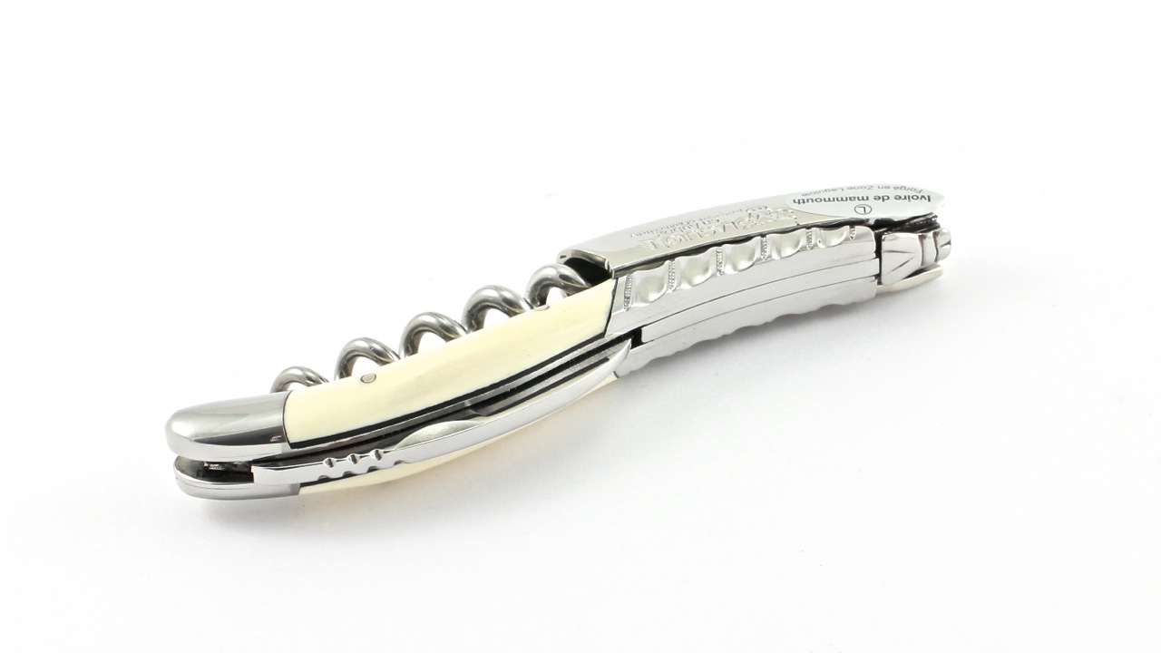 Laguiole en Aubrac Sommelier knife Mammuoth ivory torsadé