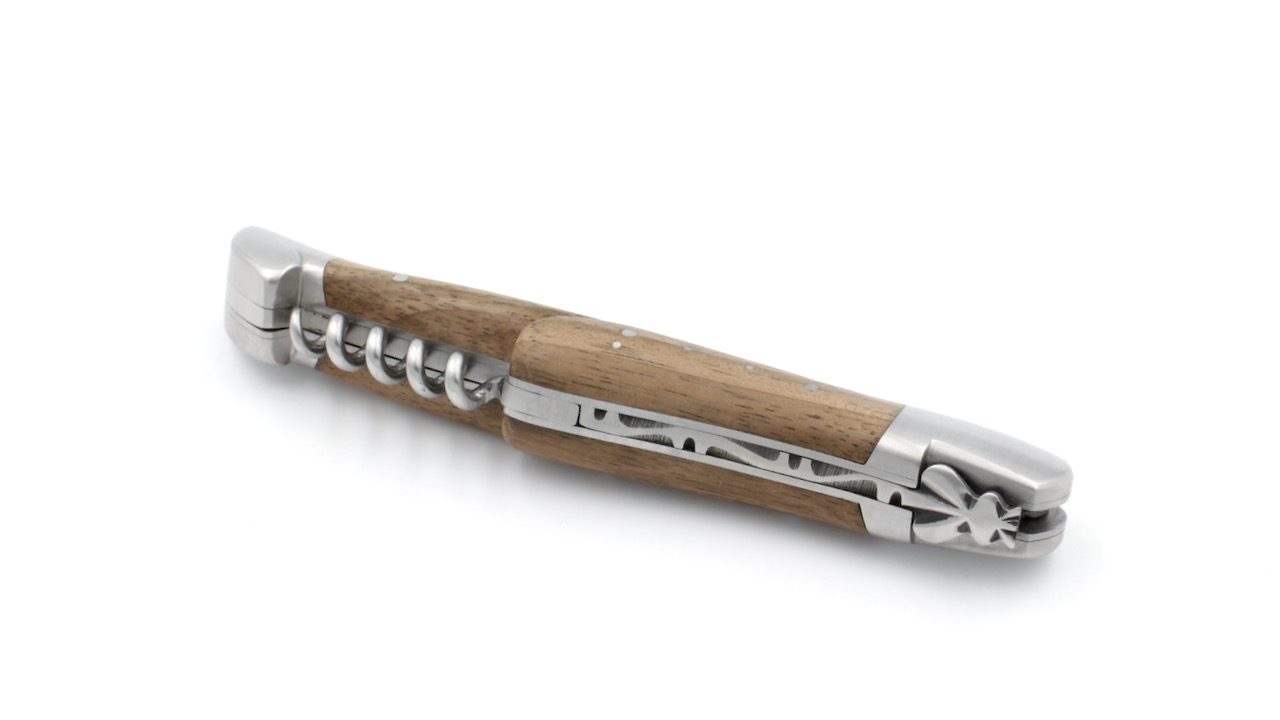 Honoré Durand Laguiole knife Prestige walnut corkscrew 12 cm mat