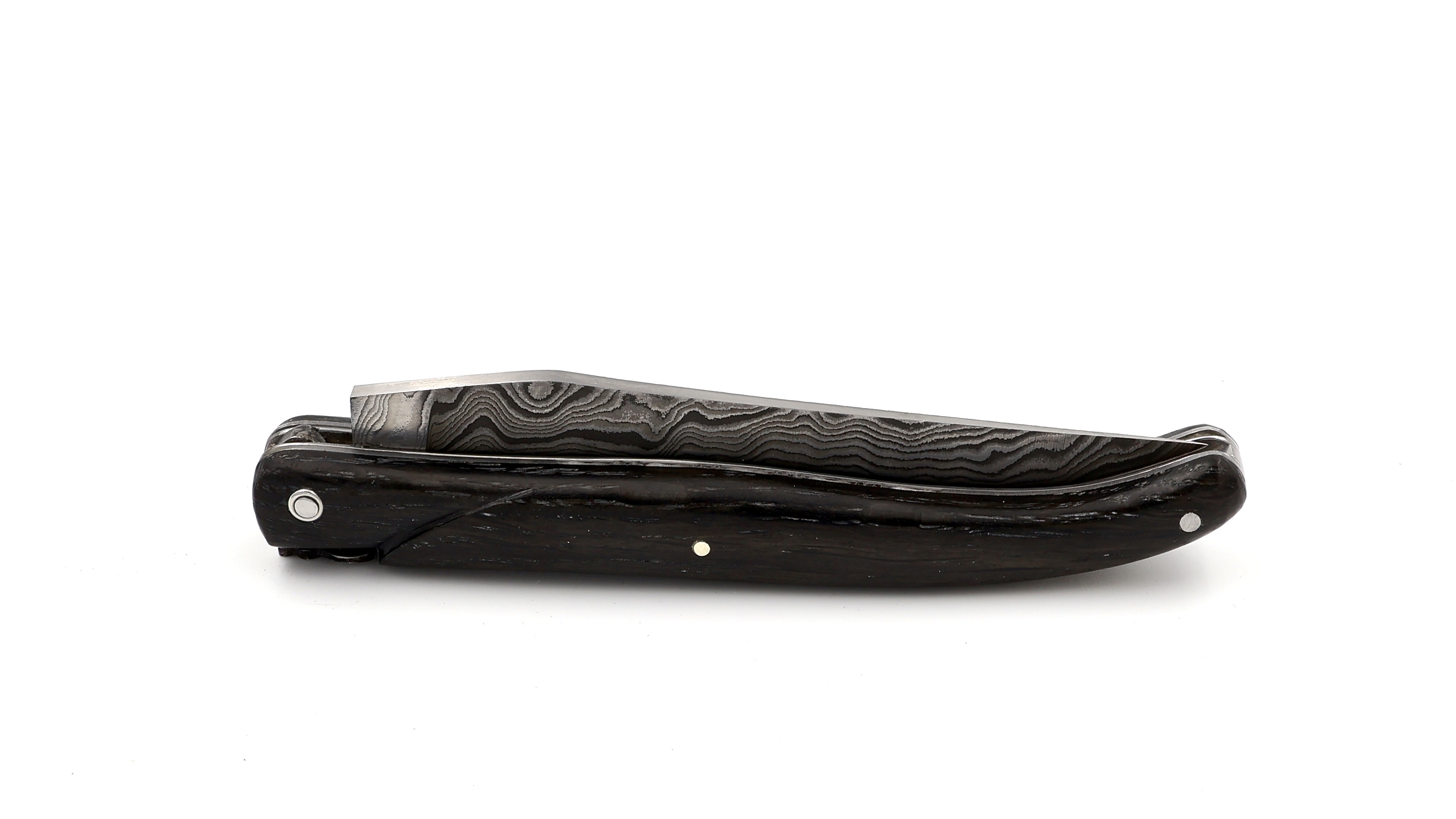 Laguiole en Aubrac double plates knife bogwood full handle 12 cm