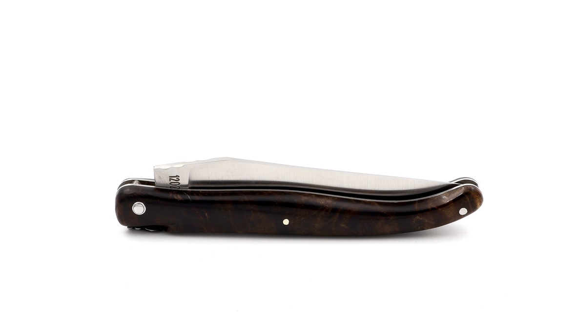 Laguiole en Aubrac Meisterstück Lorbeer Wurzelholz 12 cm   