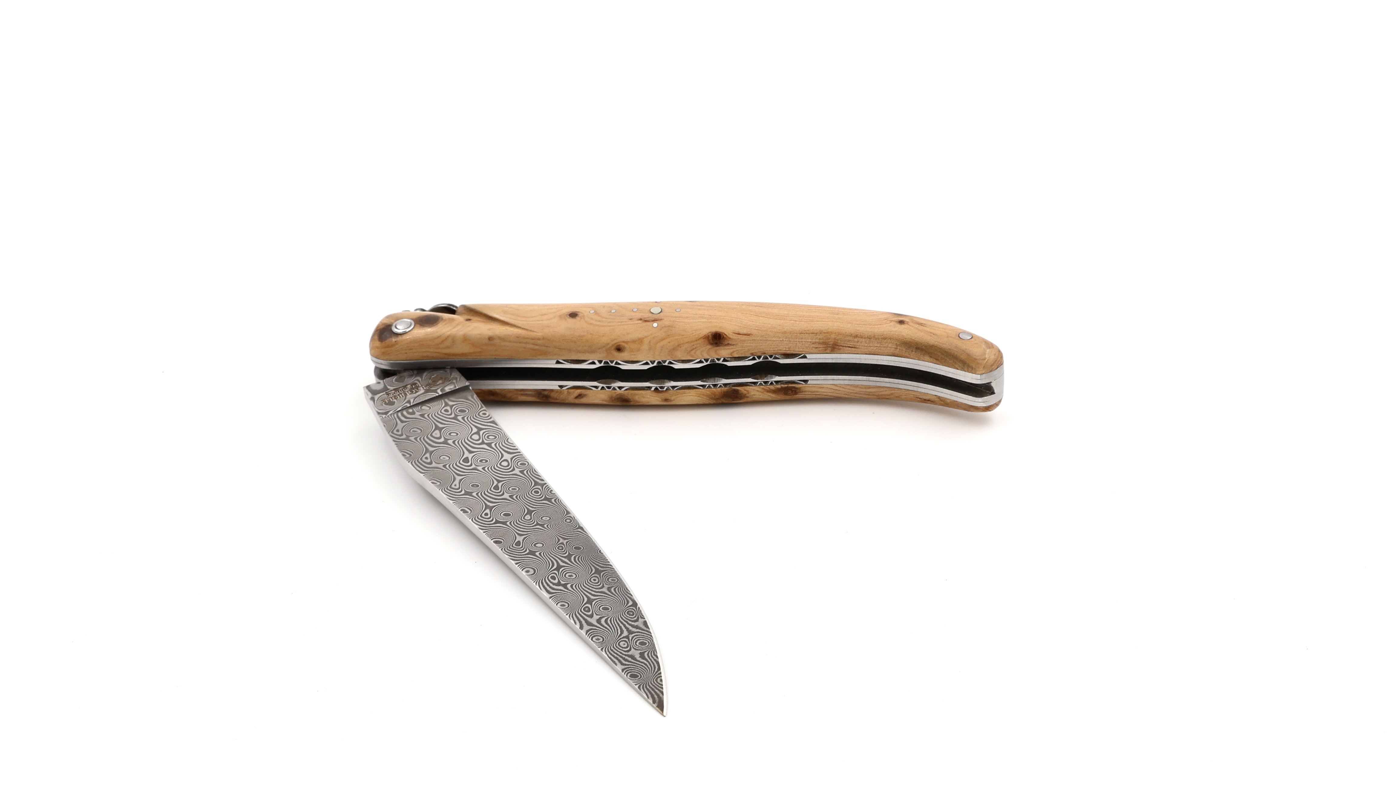 Laguiole en Aubrac DSC®  Rosendamast Wacholder massiv Doppelplatine 12 cm  