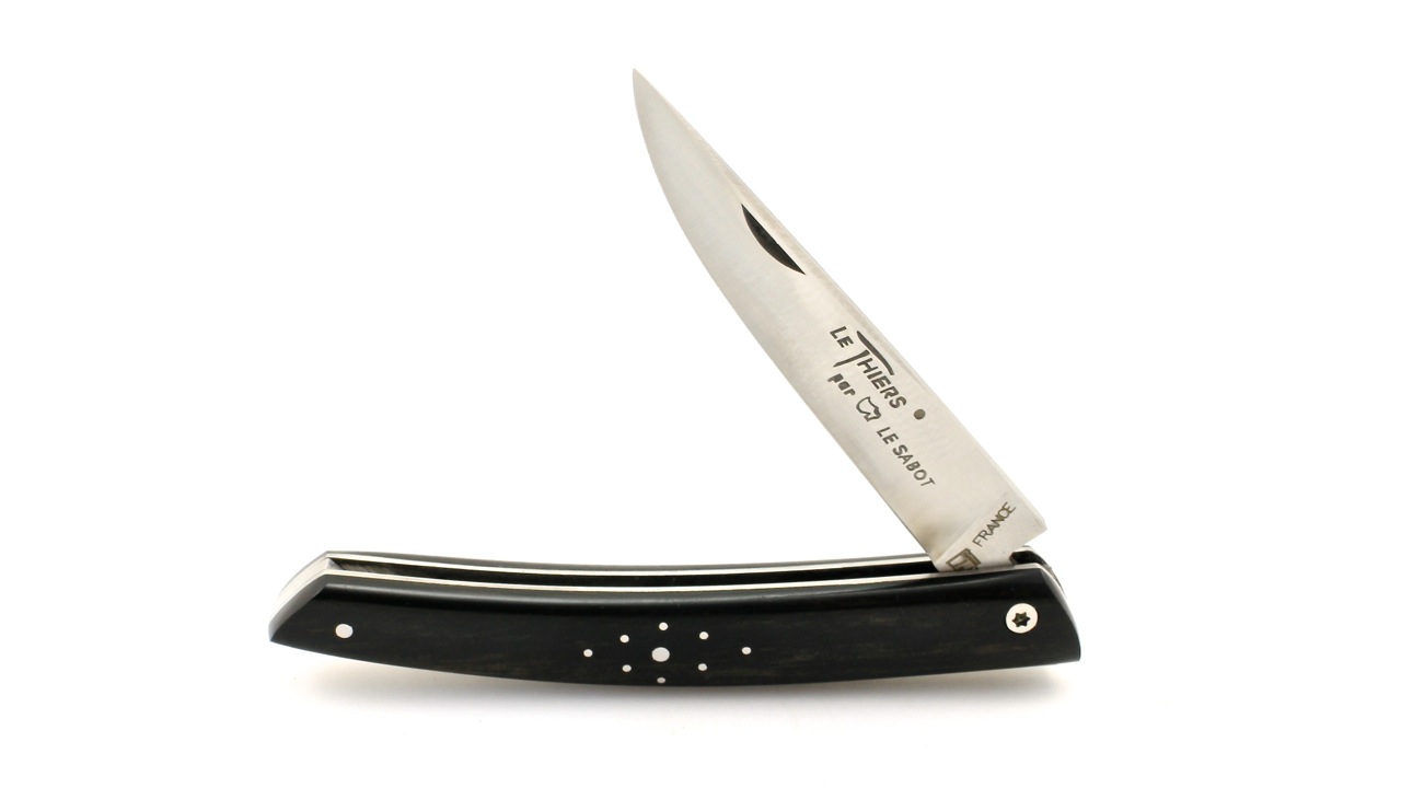 AU SABOT Le Thiers Messer 11 cm Ebenholz