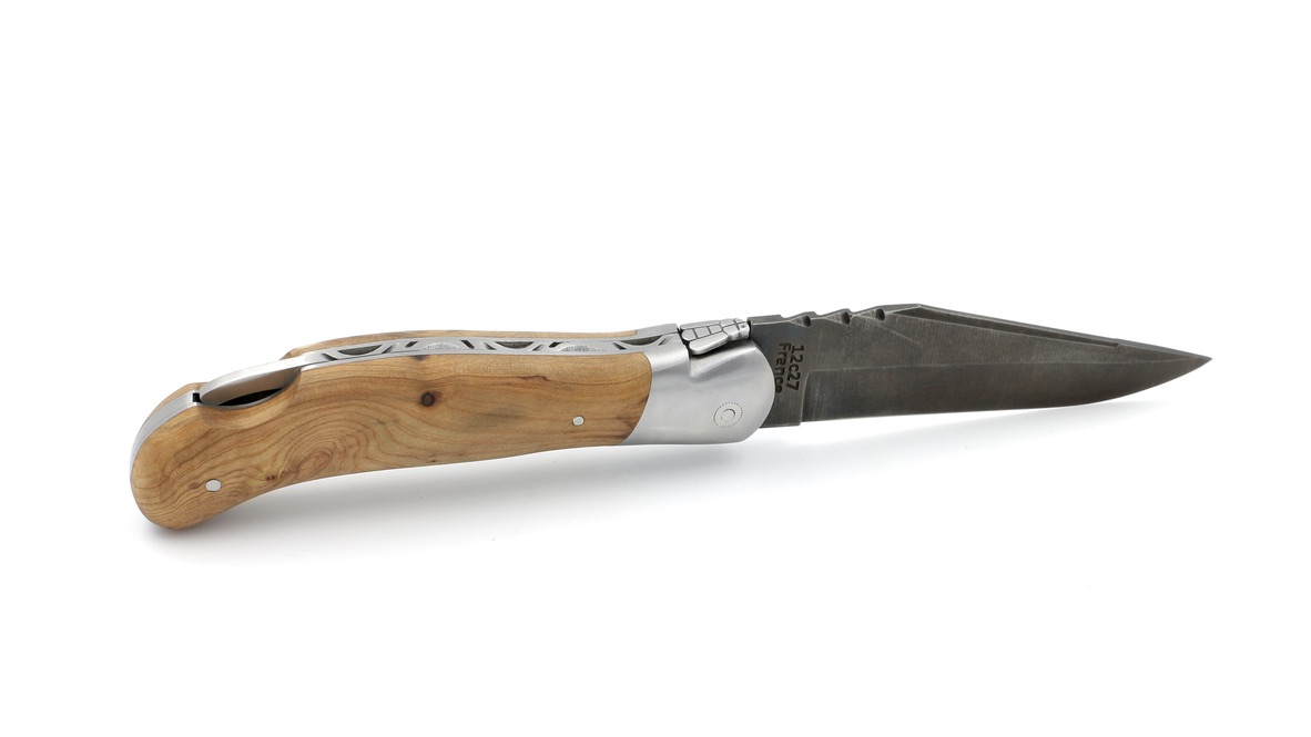 ARBALETE G. David  Laguiole hunting knife NATURE antique juniper mat