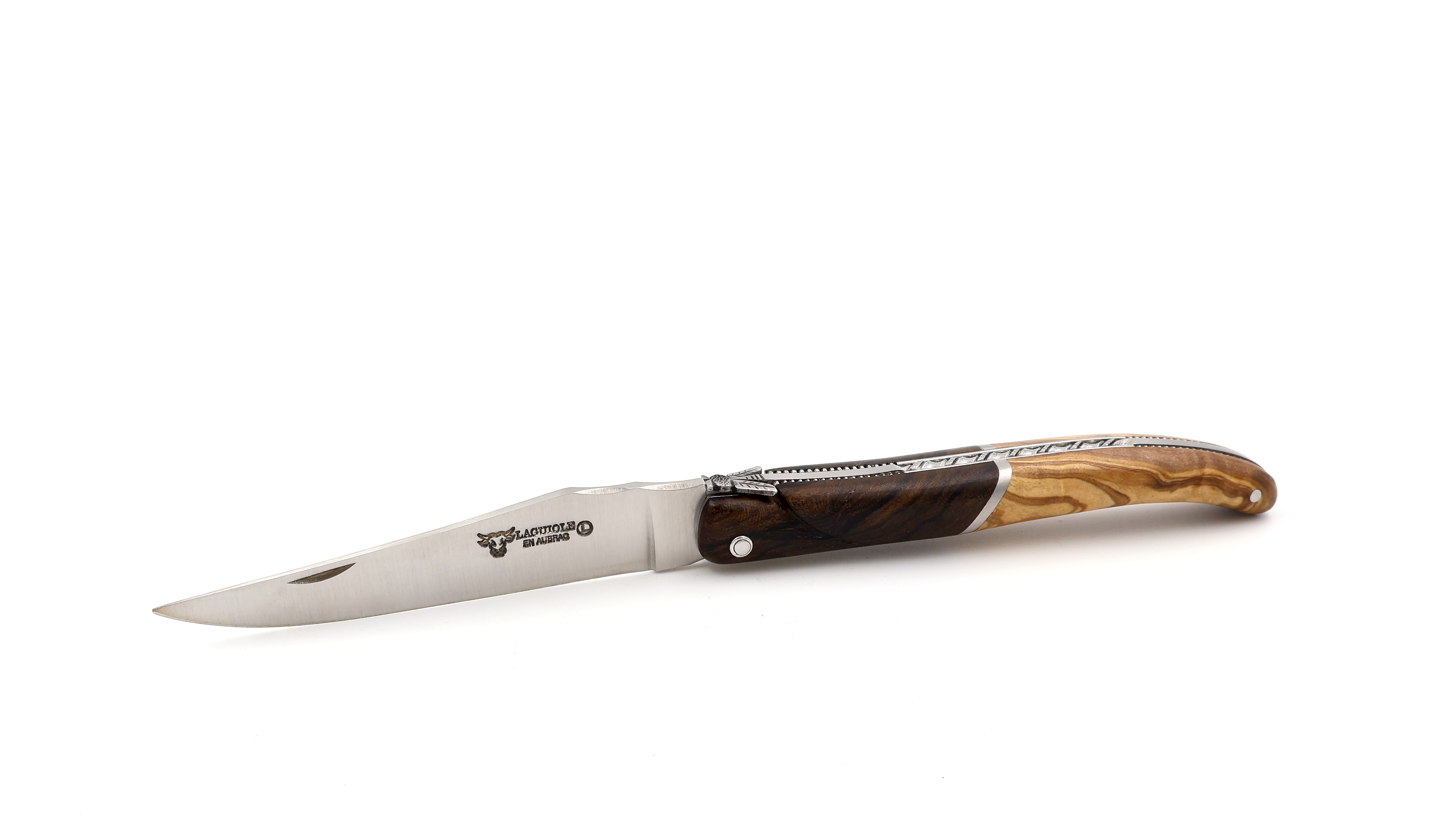 Laguiole en Aubrac Einzelstück PERLÉ Zirikote & Olive 12 cm
