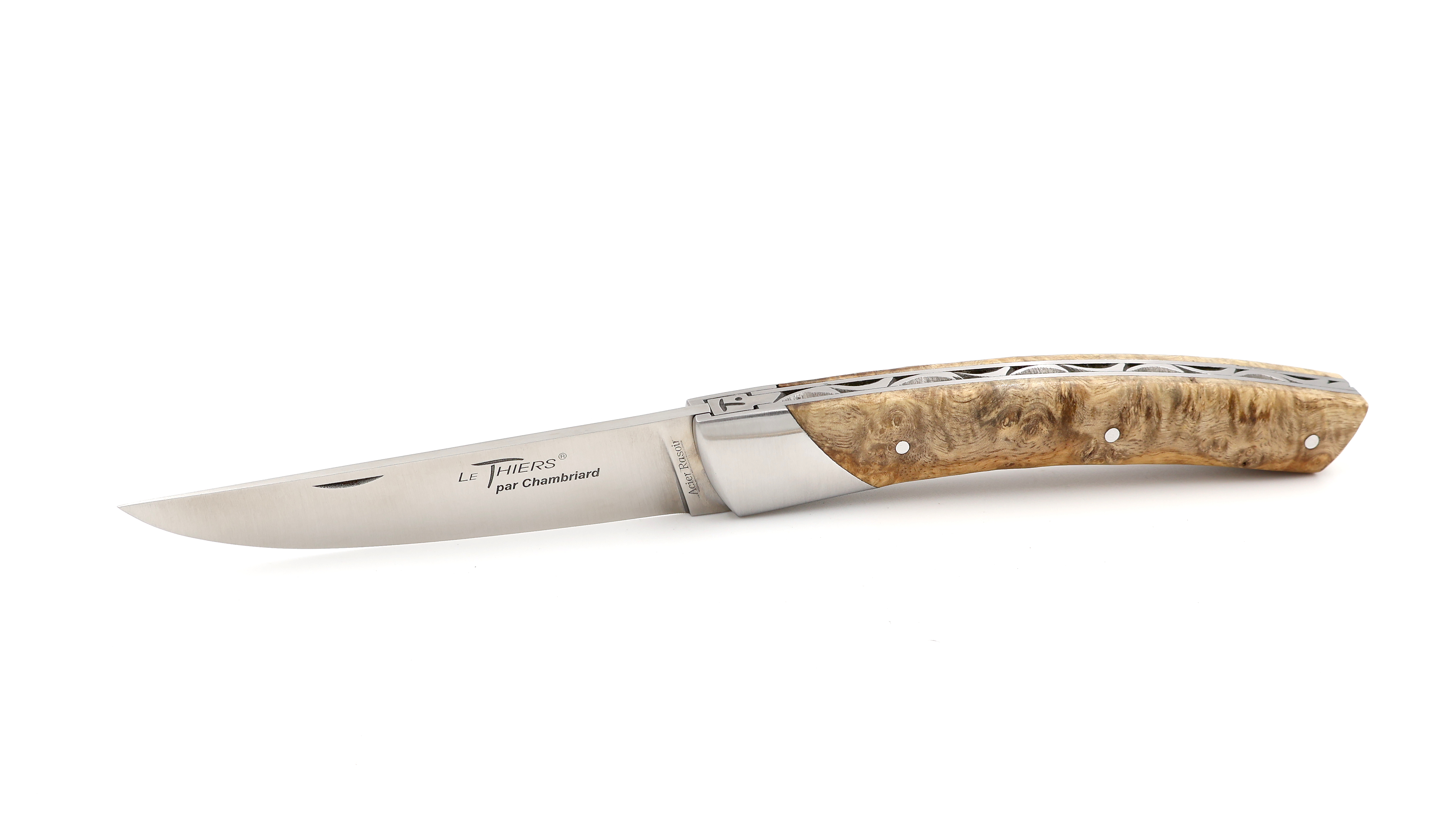 Chambriard Thiers knife COMPAGNON amboina burl