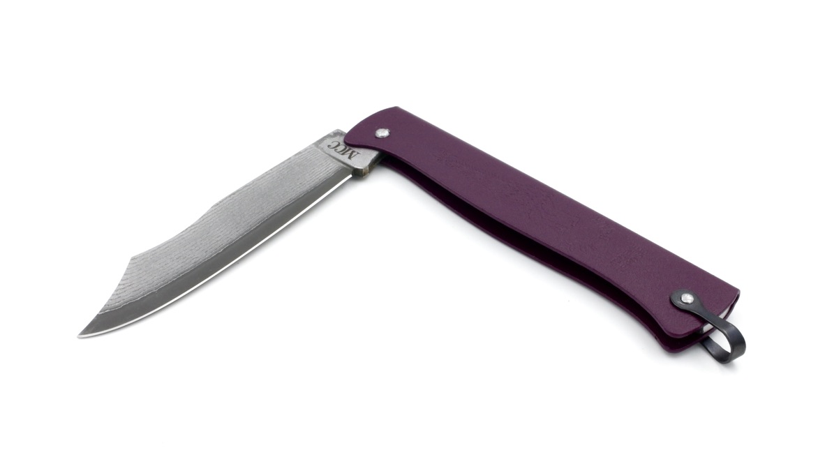 Cognet DOUK-DOUK knife 11 cm TAKEFU VG10 damascus aubergine