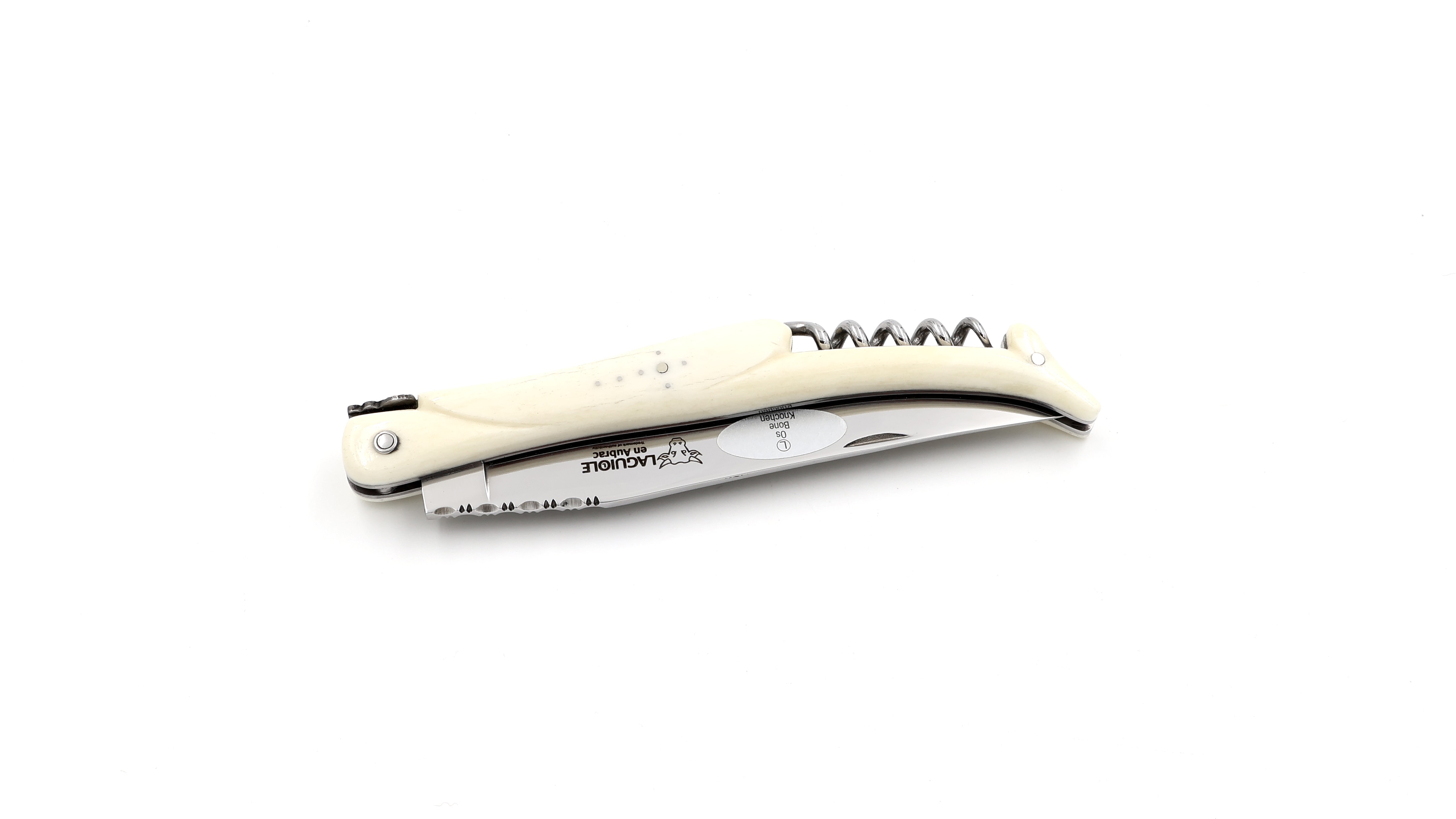 Laguiole en Aubrac 14 cm Knochen mit Korkenzieher poliert 14 cm 