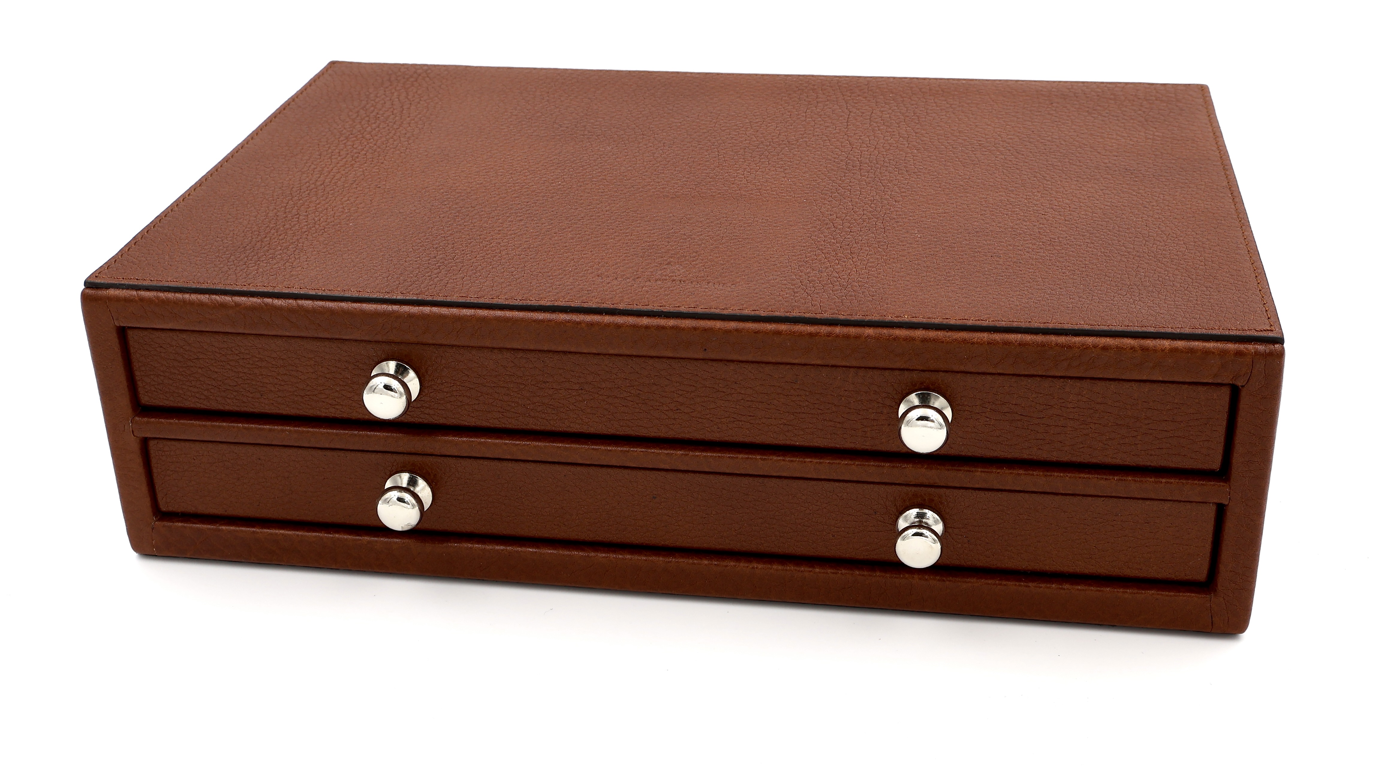 MAX CAPDEBARTHES Sammelschatulle Leder für 12 Klappmesser schwarz oder braun