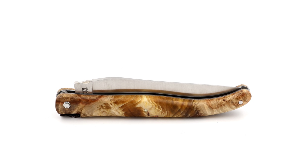 Laguiole en Aubrac Laguiole knife unique piece  burl of chesnut 