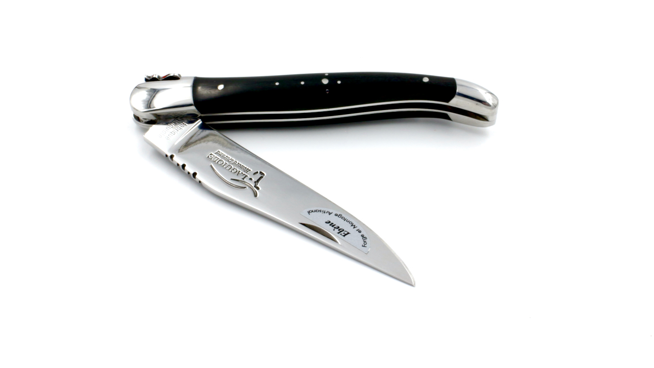 Honoré Durand Laguiole Knife Prestige ebony shiny 12 cm