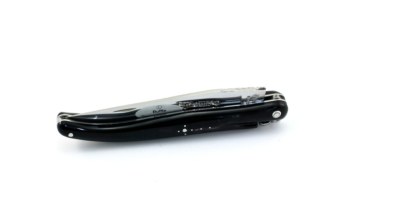 Laguiole en Aubrac buffalo horn full handle 12 cm