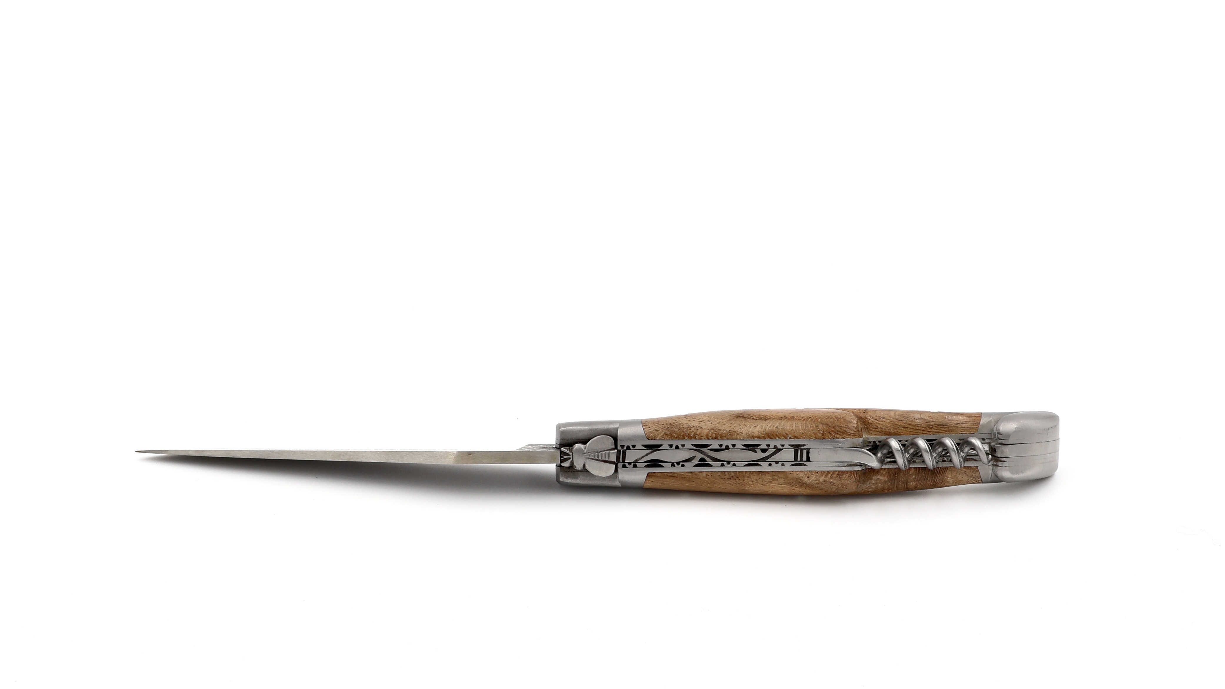 Laguiole en Aubrac Weinstock DSC® Rosendamast mit Korkenzieher Doppelplatine 12 cm  Laguiole en Aubrac Weinstock DSC® Rosendamast mit Korkenzieher Doppelplatine 12 cm