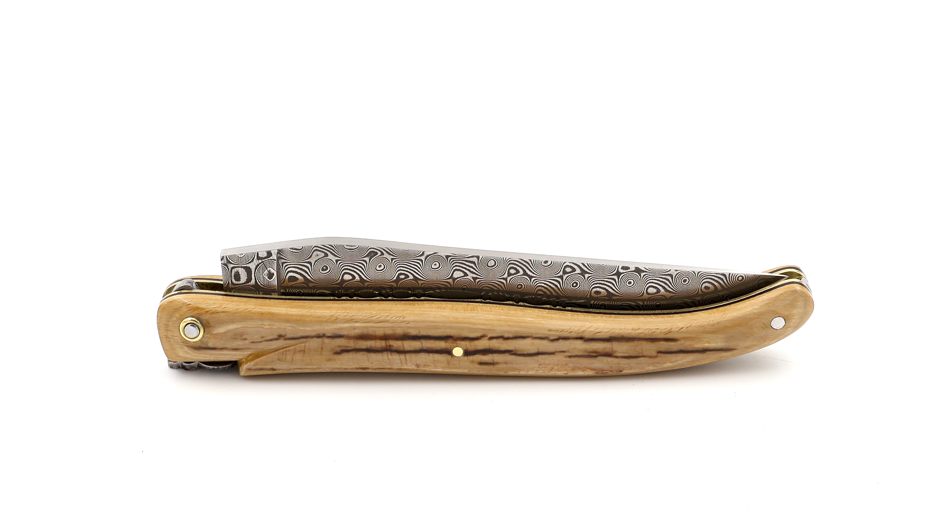 Laguiole en Aubrac laguiole knife DSC® damascus ECLIPSE mammoth crust 12 cm