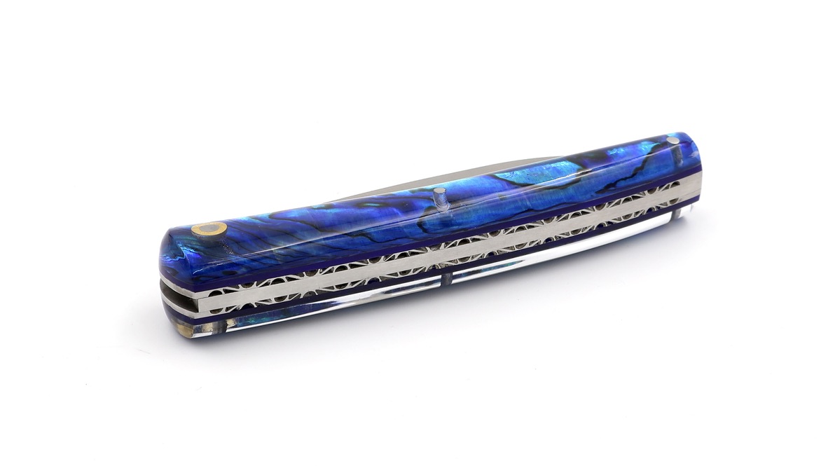 Liadou du Vallon® PETIT abalone blue chiseled 10,5 cm