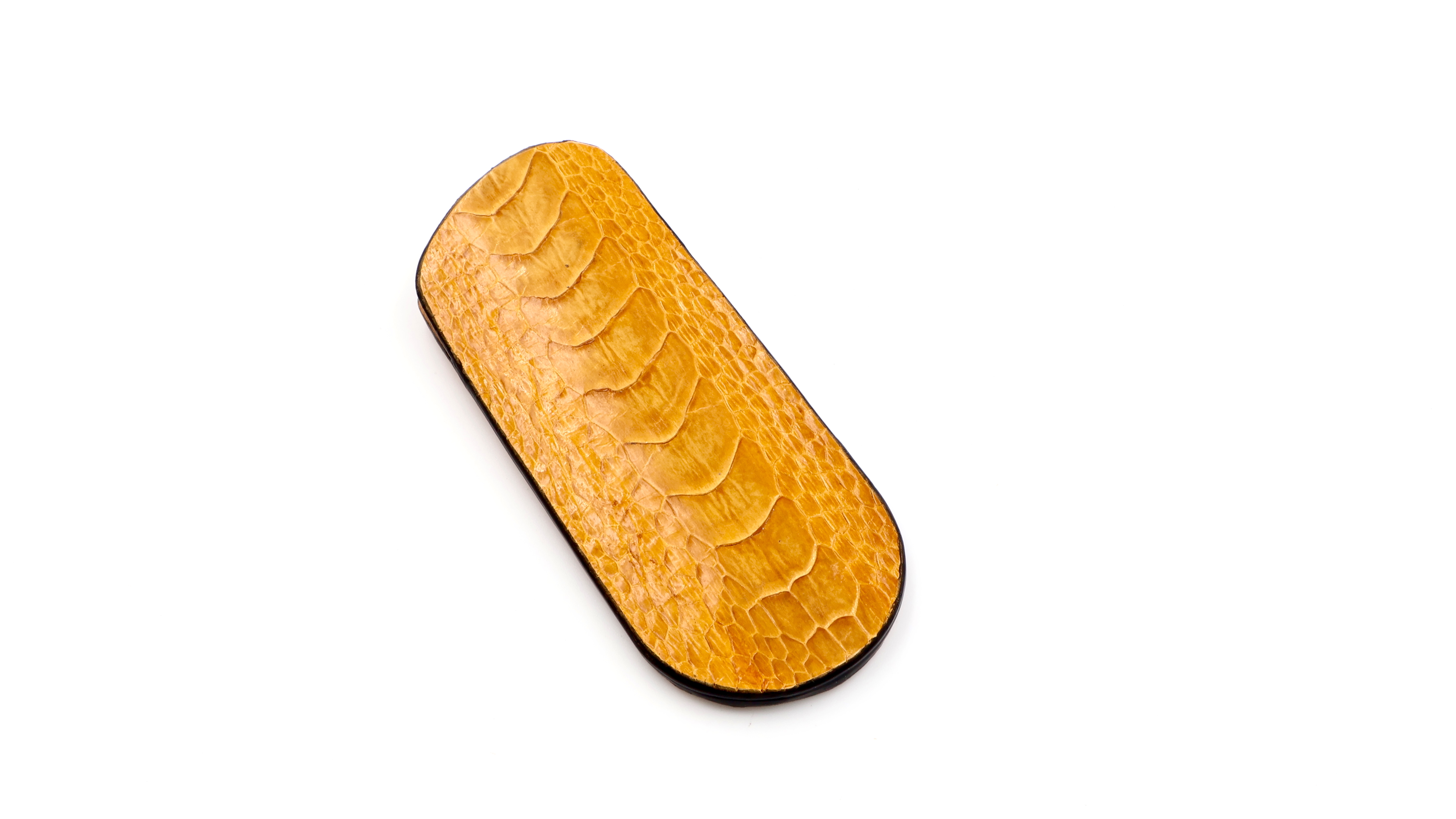 Atelier N°7 ostrichleg leather yellow 14 cm