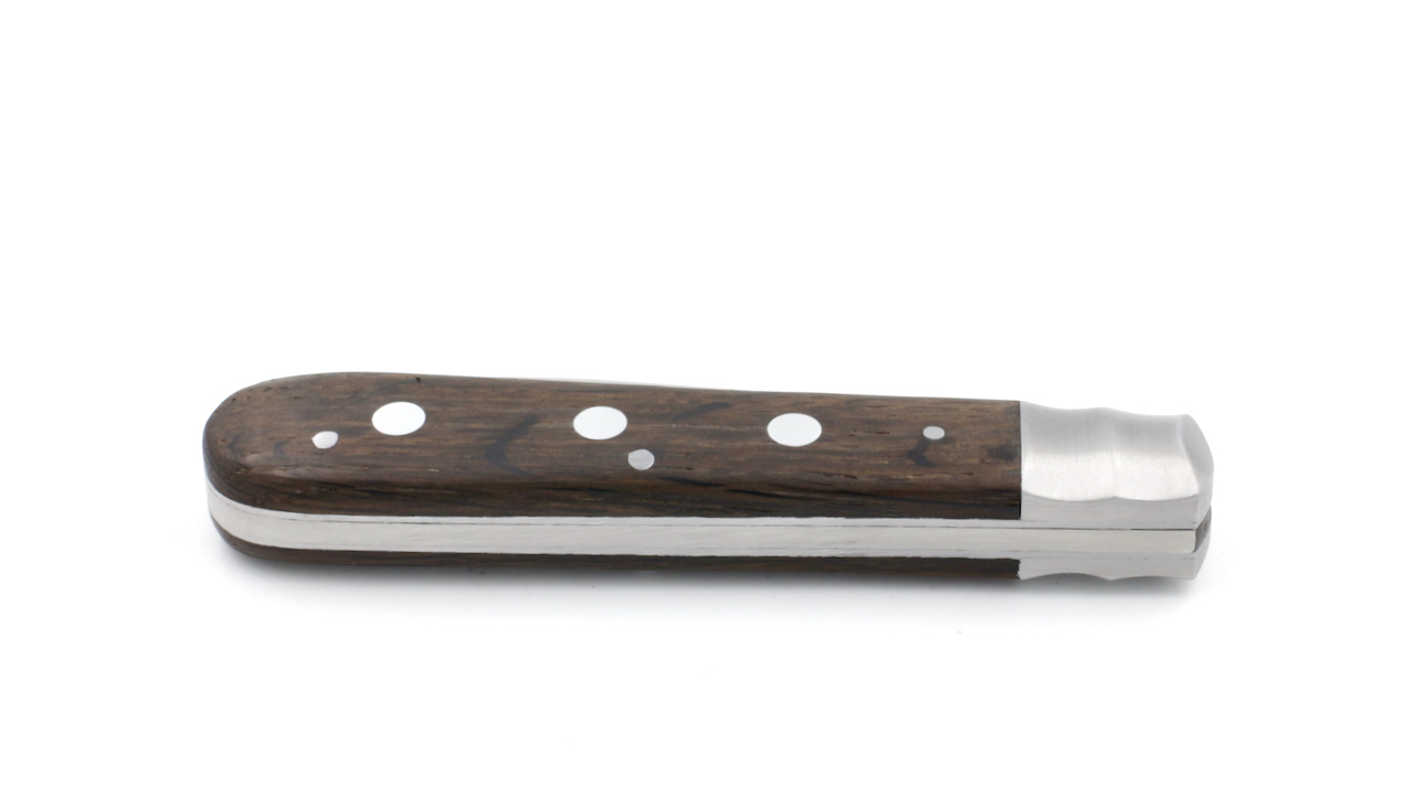 169R-1 OTTER pocket knife with three rivets smoked oak